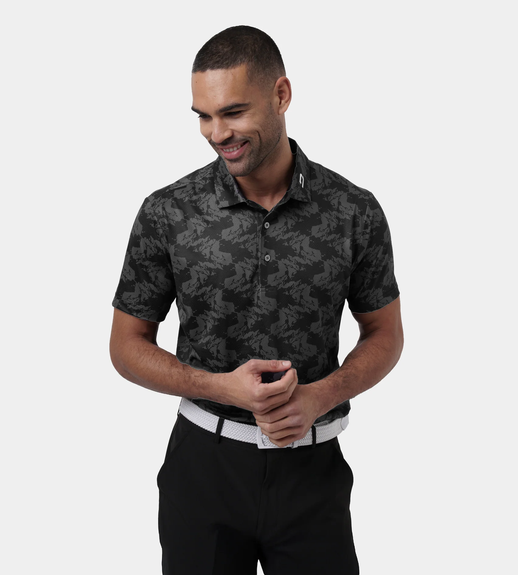 ABSTRACT EMOTIVE POLO - BLACK - Image 3