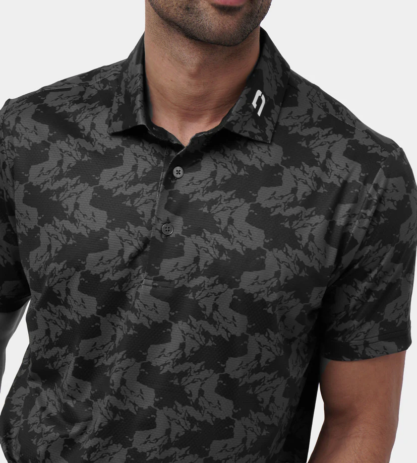 ABSTRACT EMOTIVE POLO - BLACK - Image 4