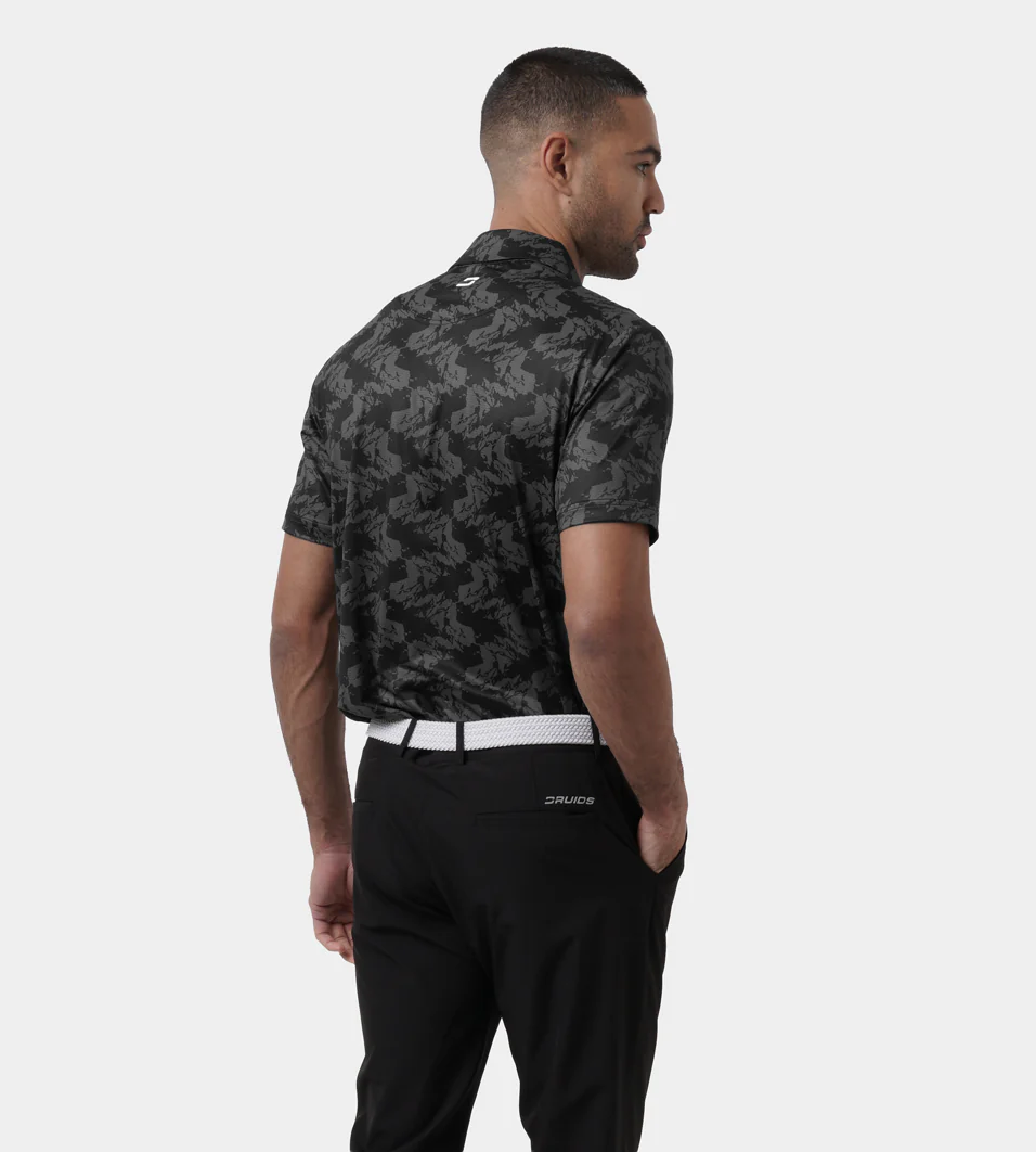 ABSTRACT EMOTIVE POLO - BLACK - Image 5