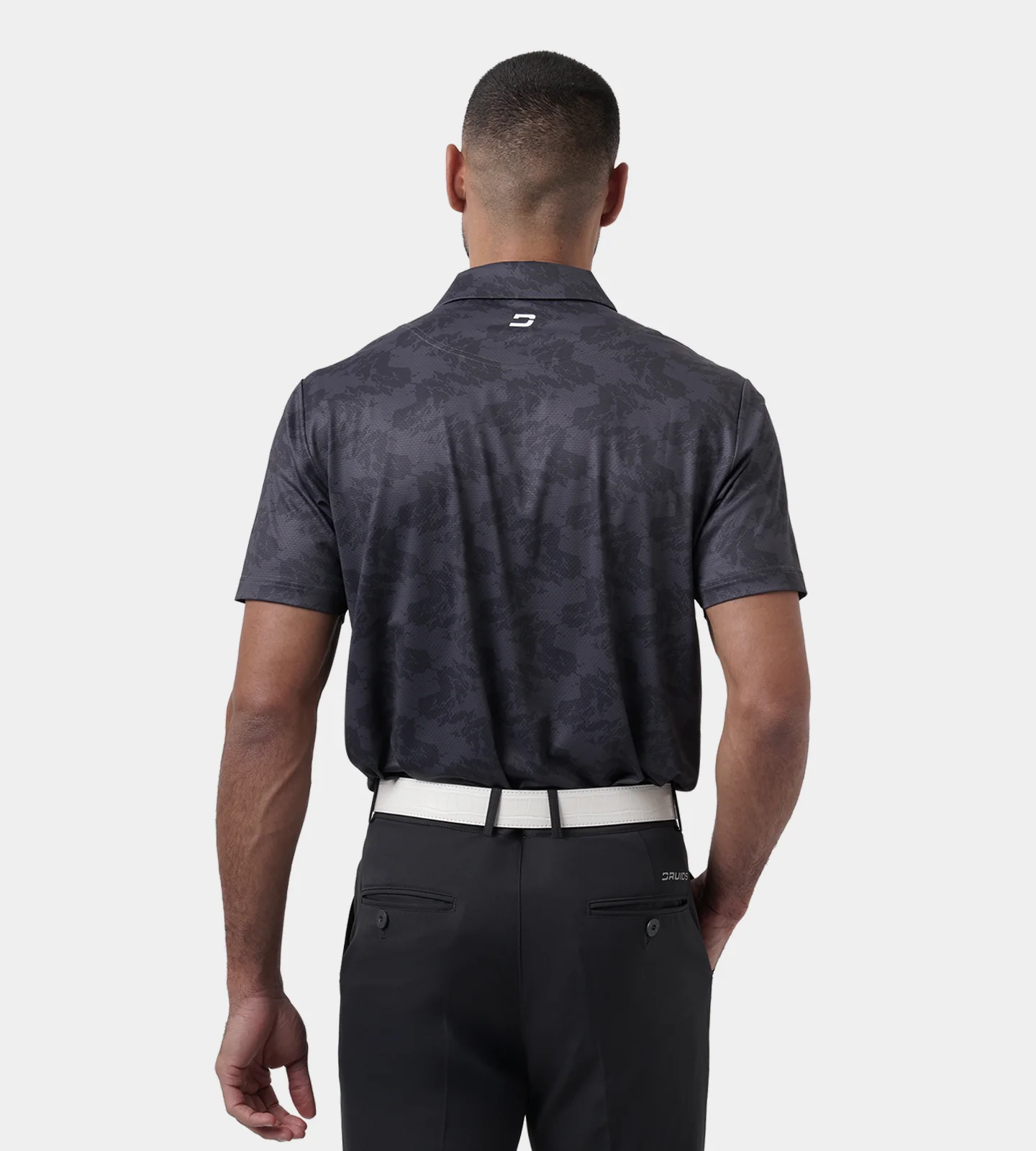 ABSTRACT EMOTIVE POLO - CHARCOAL - Image 5