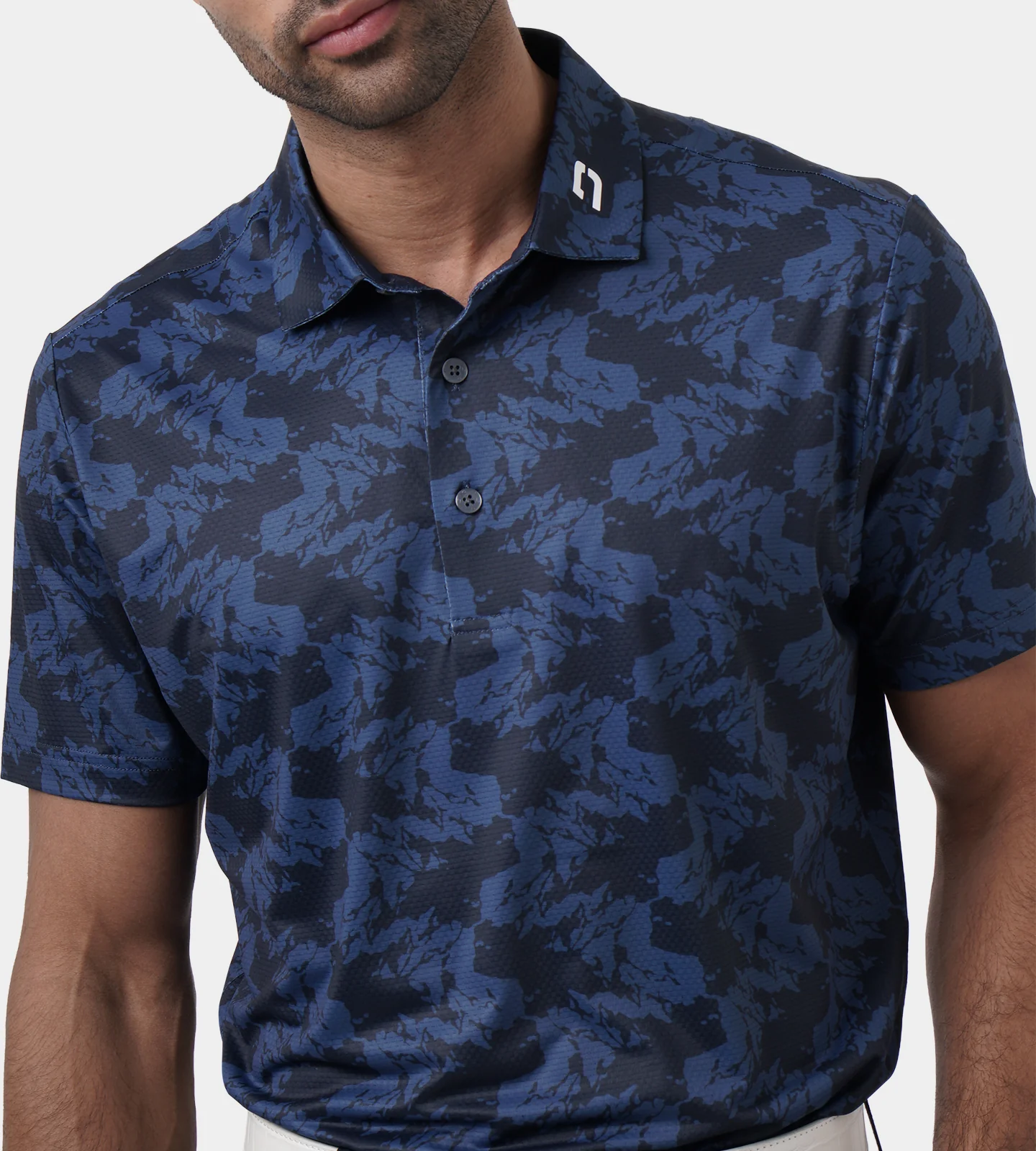 ABSTRACT EMOTIVE POLO - NAVY - Image 4
