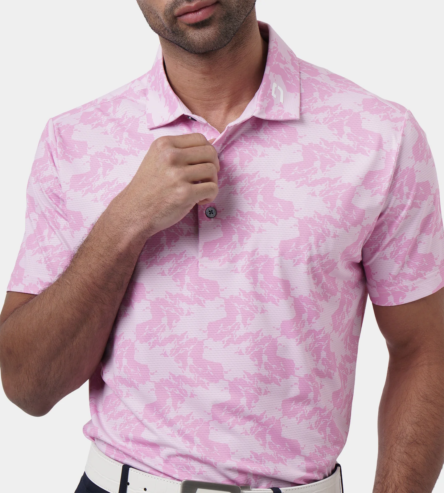 ABSTRACT EMOTIVE POLO - PINK - Image 4