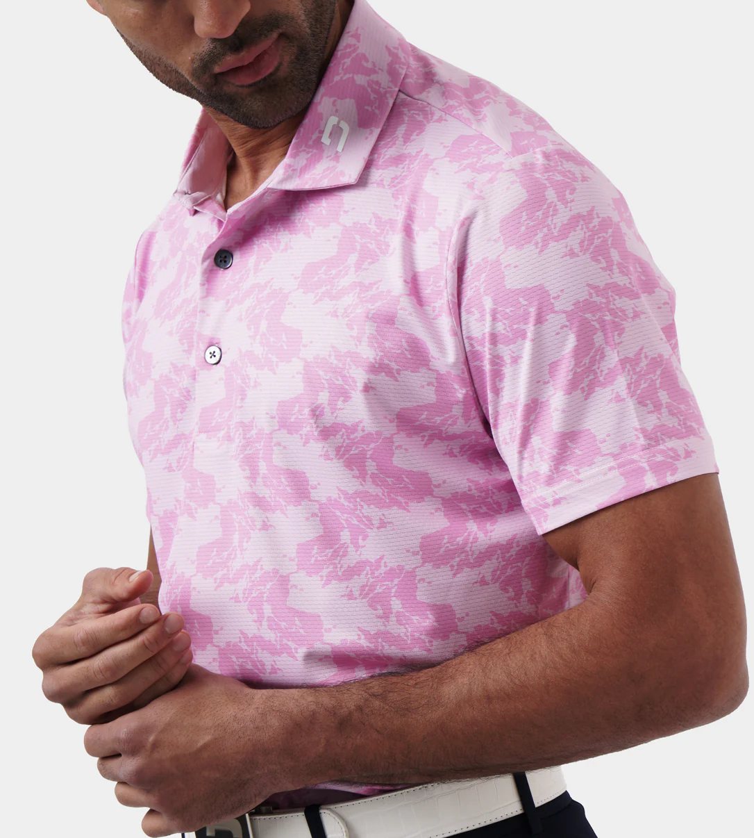 ABSTRACT EMOTIVE POLO - PINK - Image 8