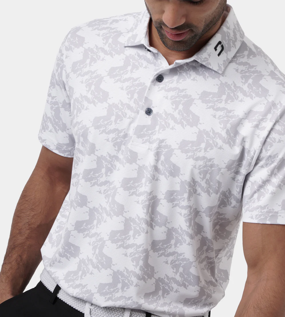 ABSTRACT EMOTIVE POLO - WHITE - Image 4