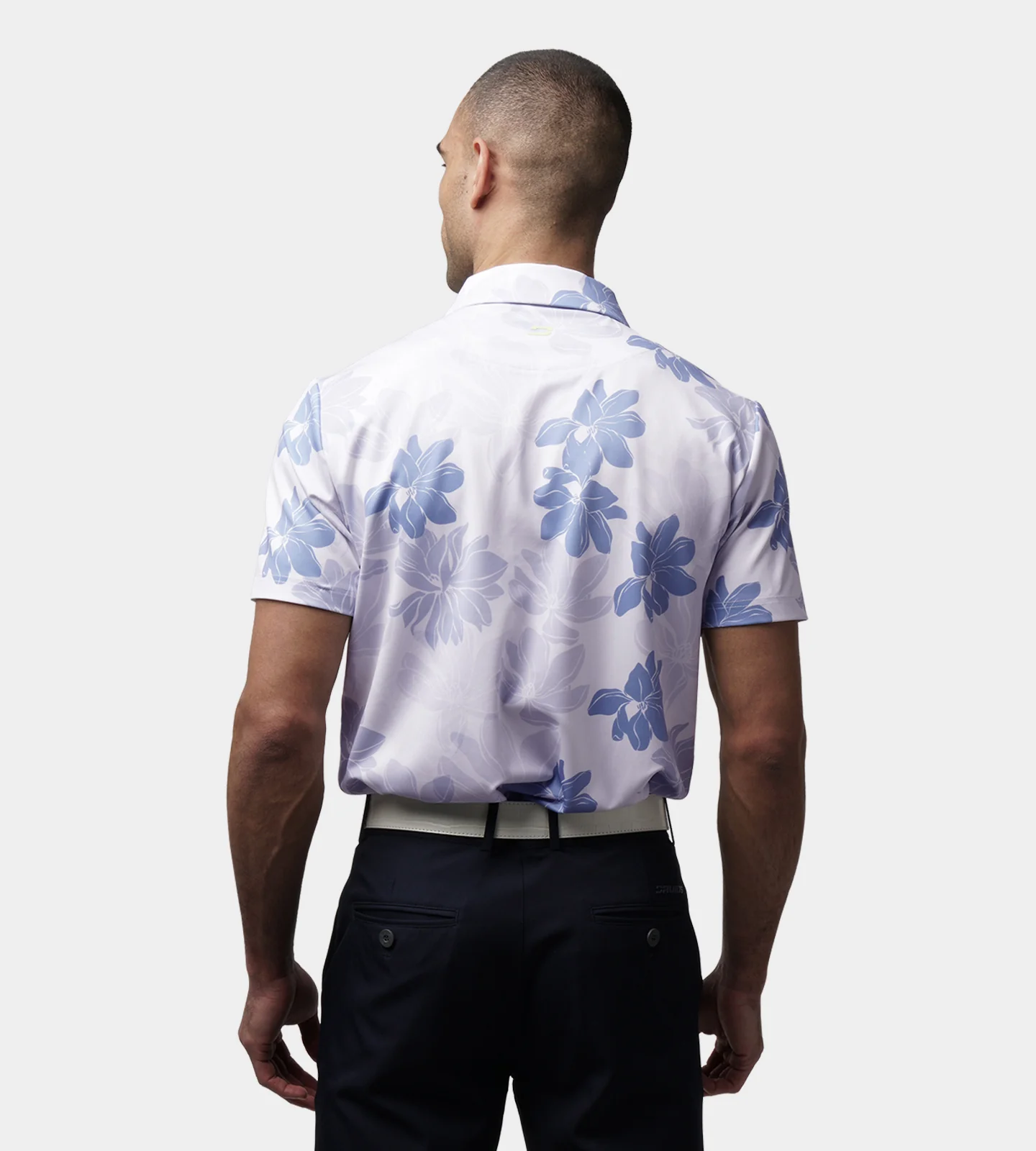 ABSTRACT FLOWER POLO - BLUE - Image 4