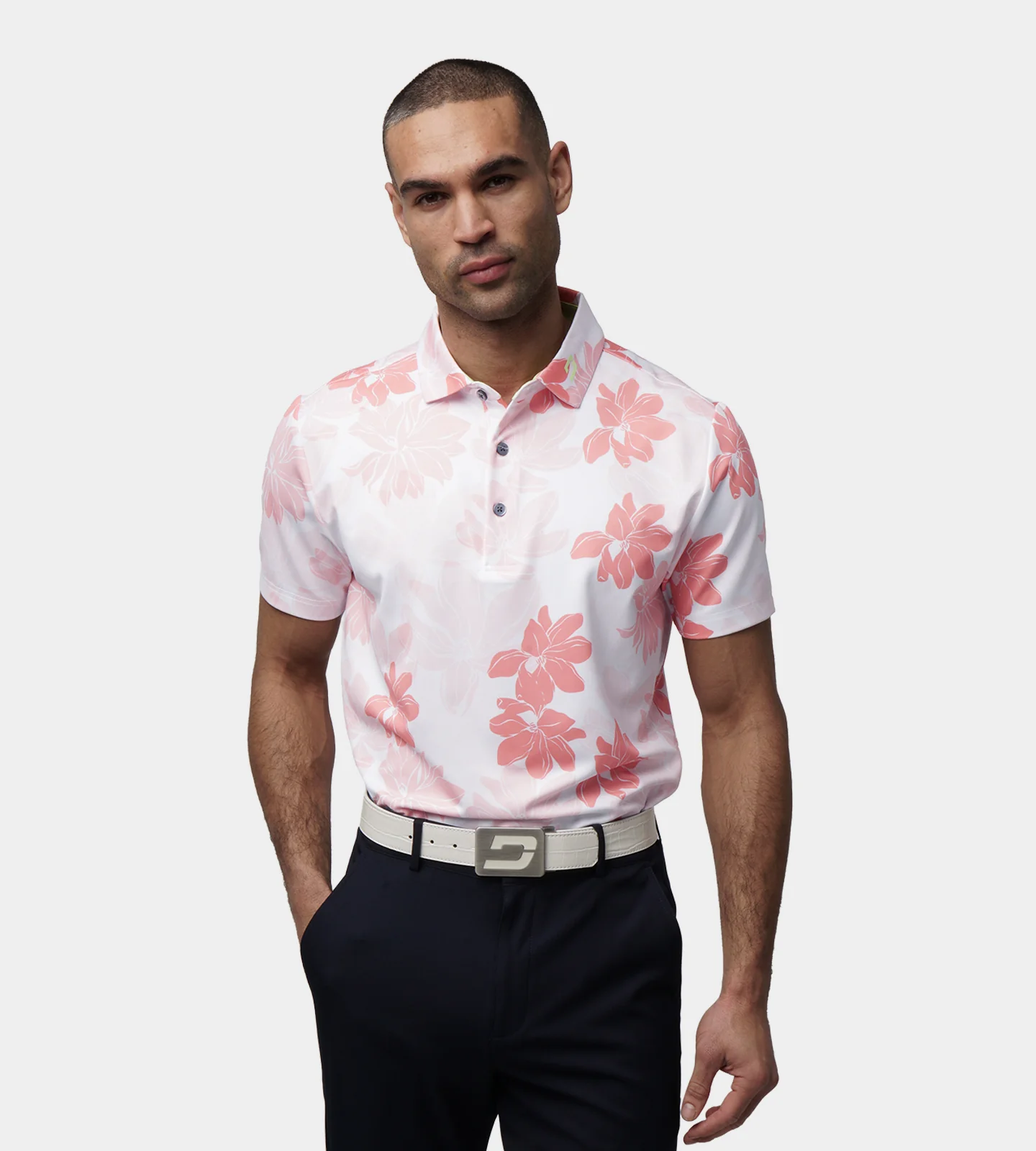 ABSTRACT FLOWER POLO - CORAL - Image 3