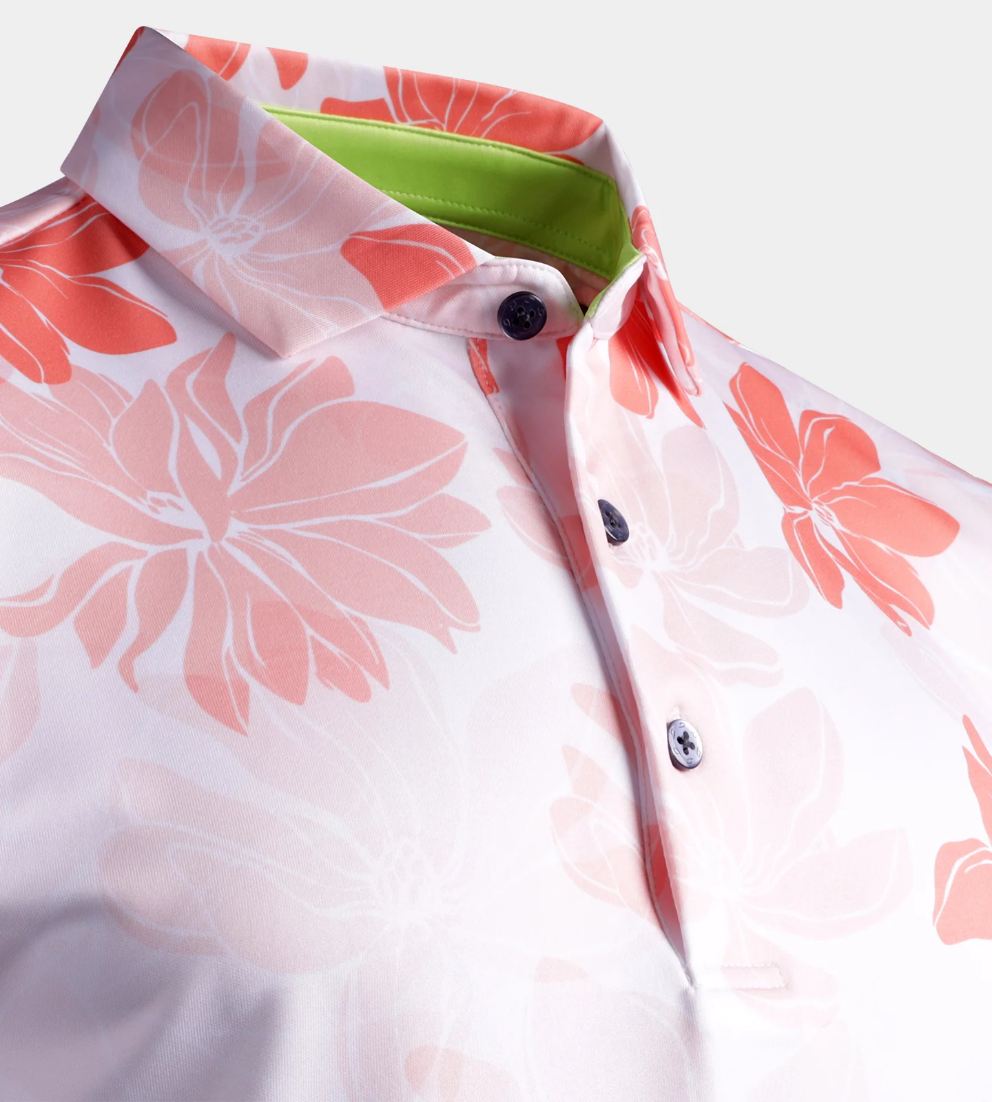 ABSTRACT FLOWER POLO - CORAL - Image 6