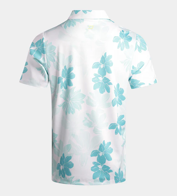 ABSTRACT FLOWER POLO - MINT - Image 2