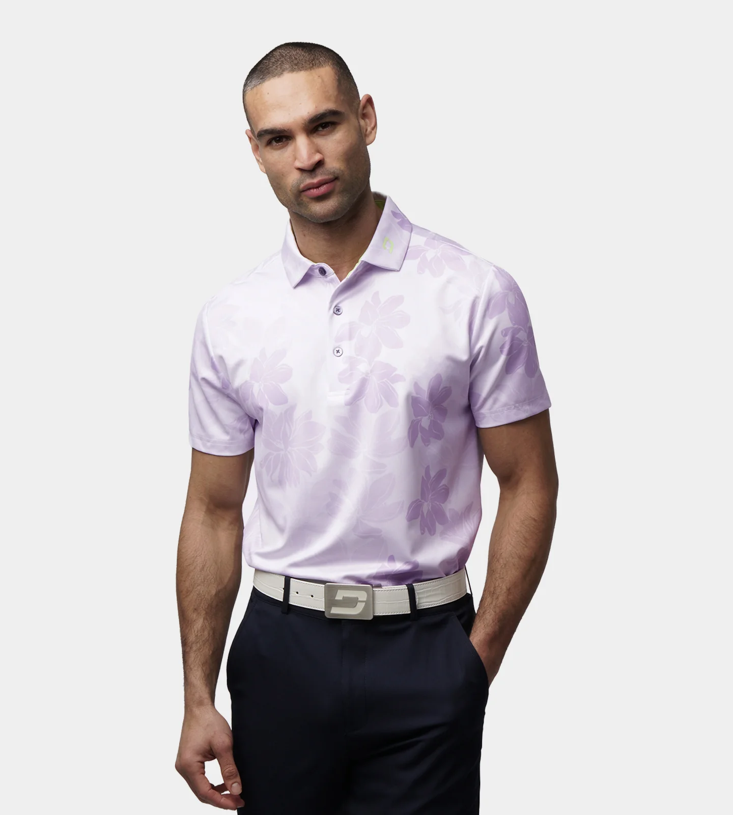 ABSTRACT FLOWER POLO - PURPLE - Image 3