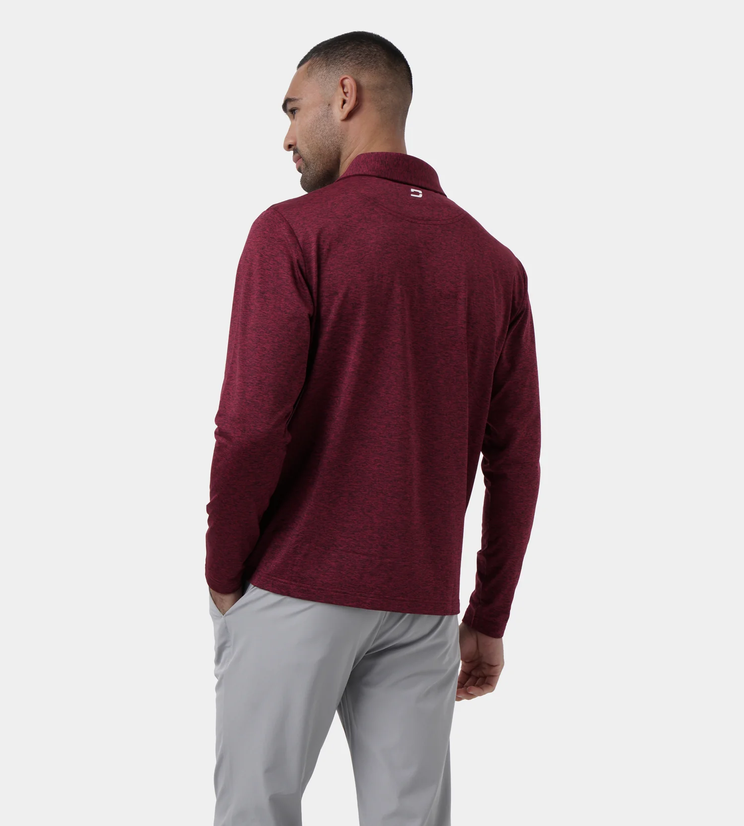ARDENT FLEECE LINED POLO -BURGUNDY - Image 5