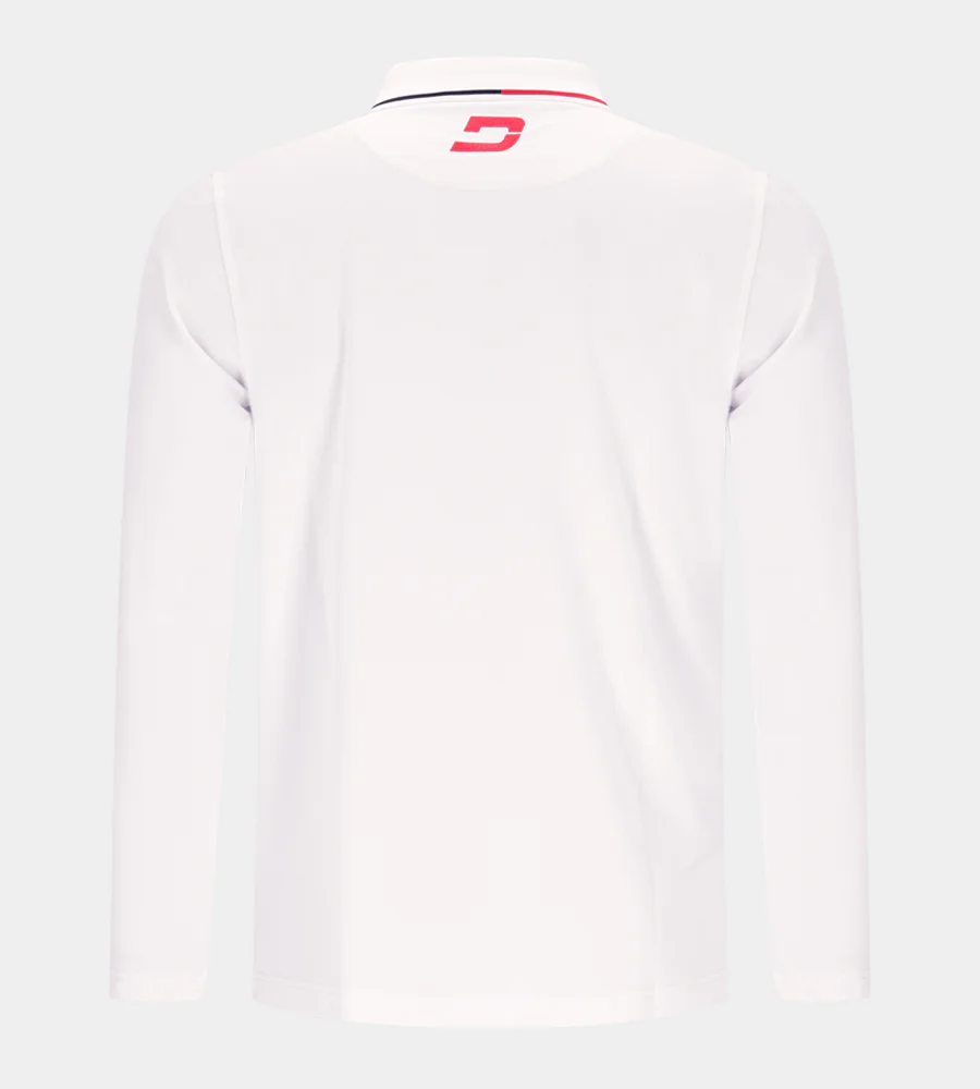 BAND LONG SLEEVE POLO - WHITE - Image 2