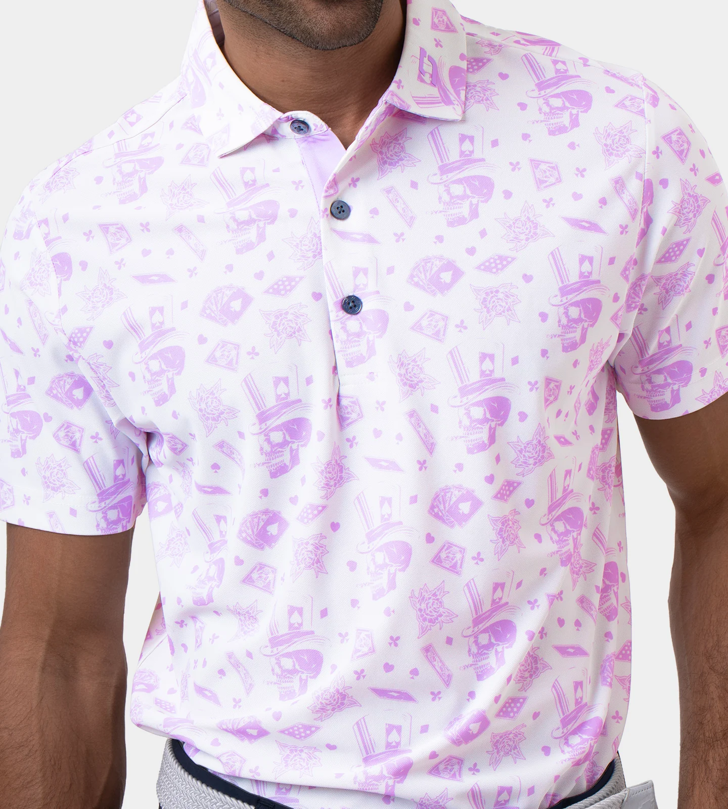 BLACKJACK POLO - WHITE/ LAVENDER - Image 4