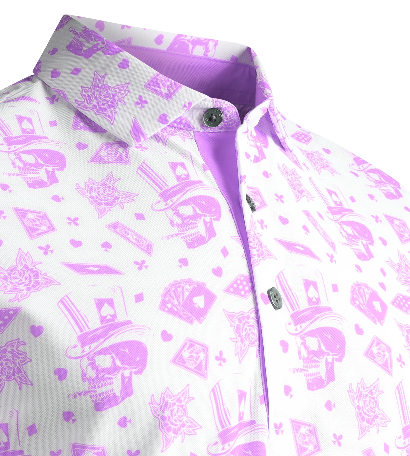 BLACKJACK POLO - WHITE/ LAVENDER - Image 6