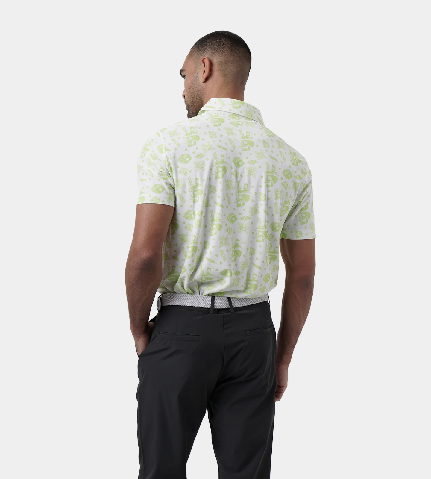 BLACKJACK POLO - WHITE / LIME - Image 5