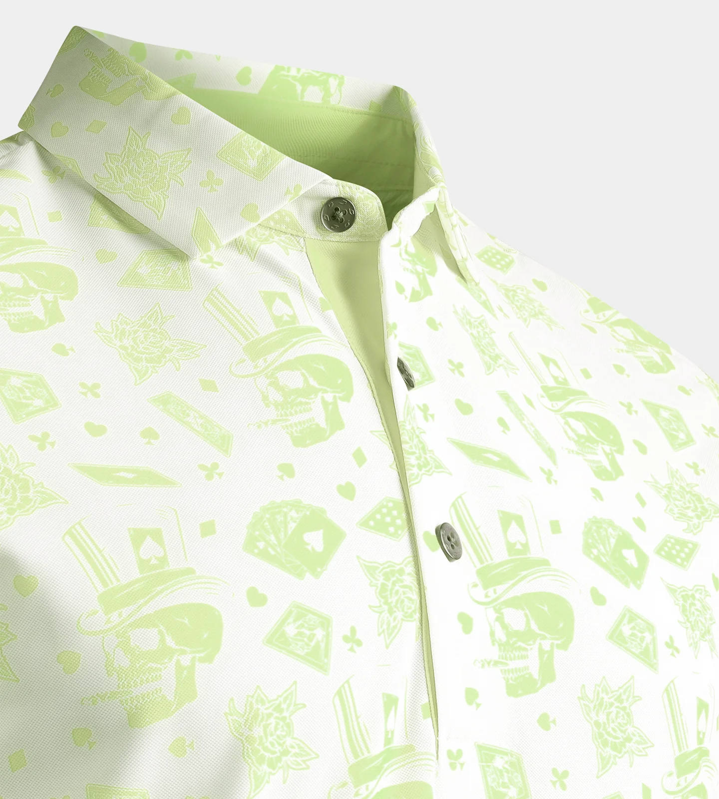 BLACKJACK POLO - WHITE / LIME - Image 6