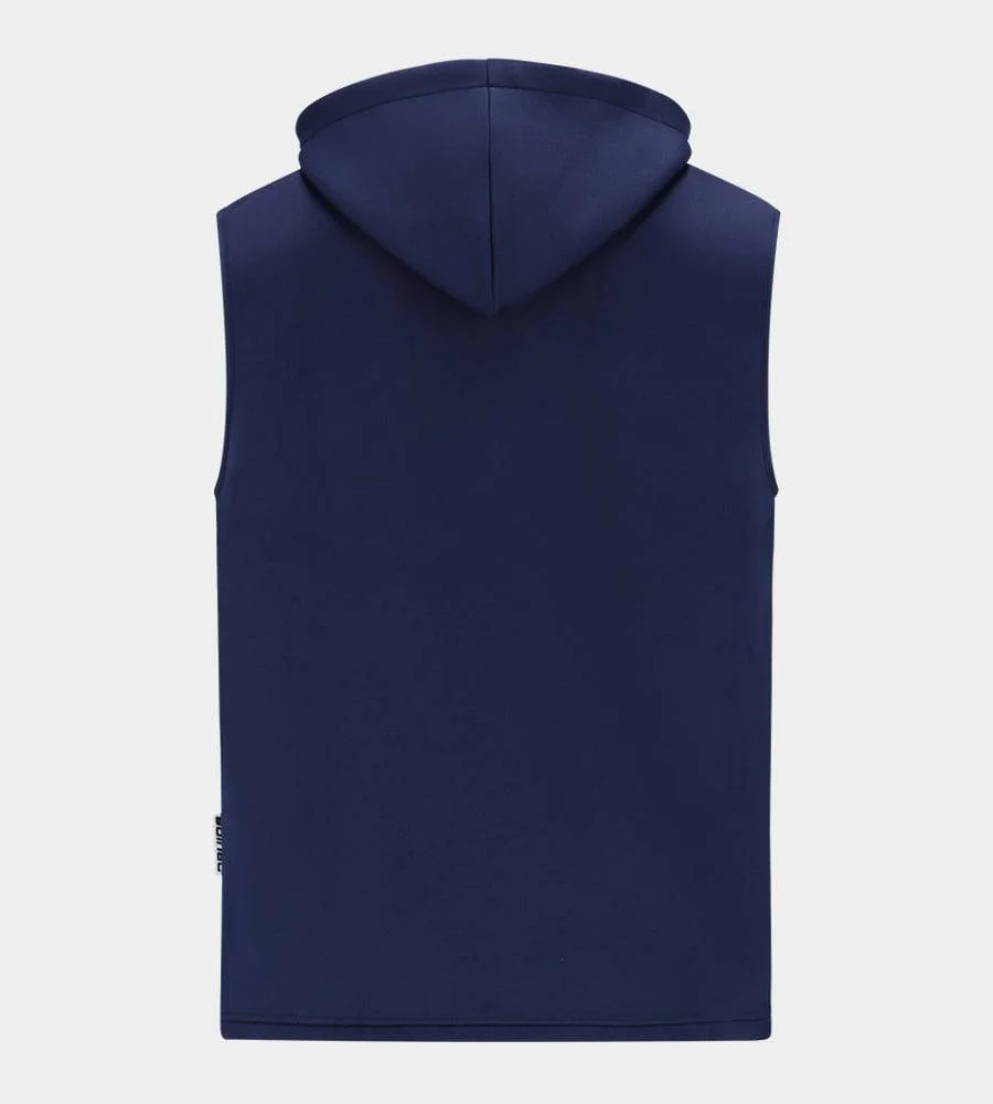 BLAZE SLEEVELESS HOODIE - NAVY - Image 3