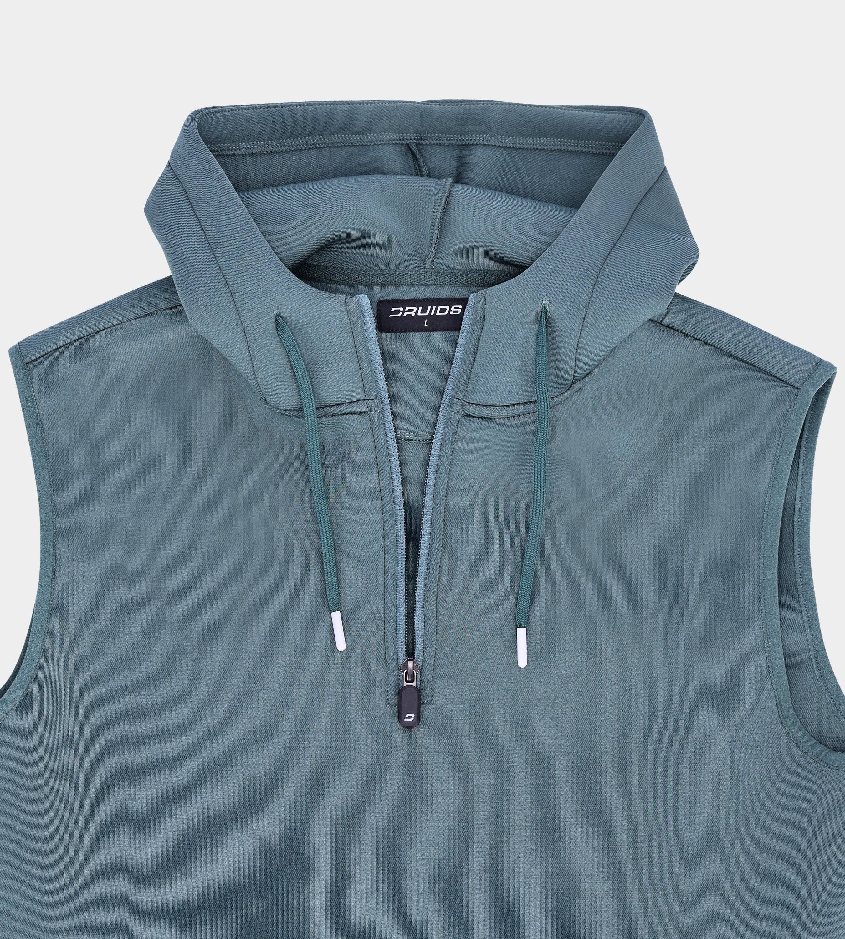 BLAZE SLEEVELESS HOODIE - SAGE - Image 2