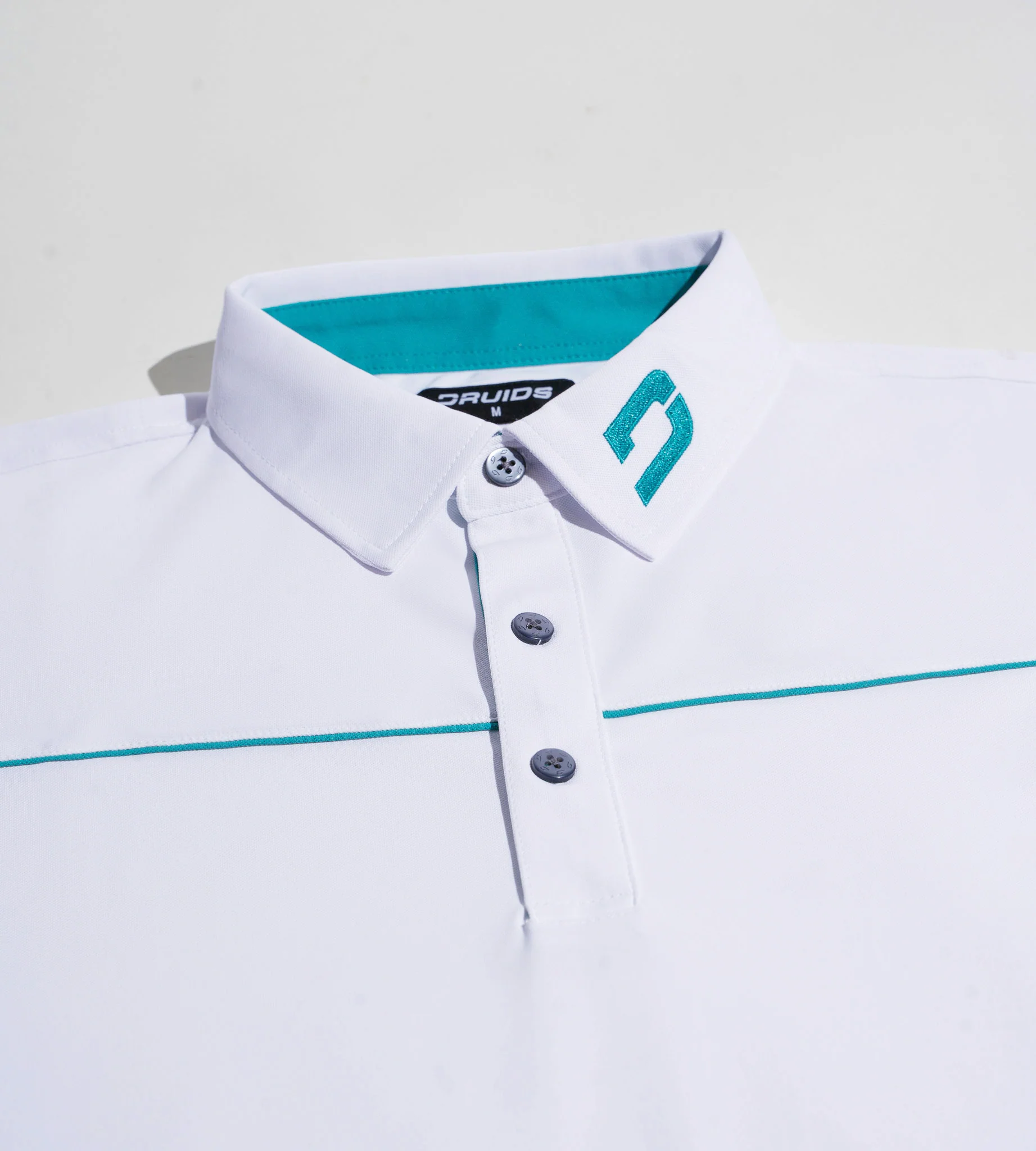 BLOCK PIQUE POLO - WHITE - Image 3