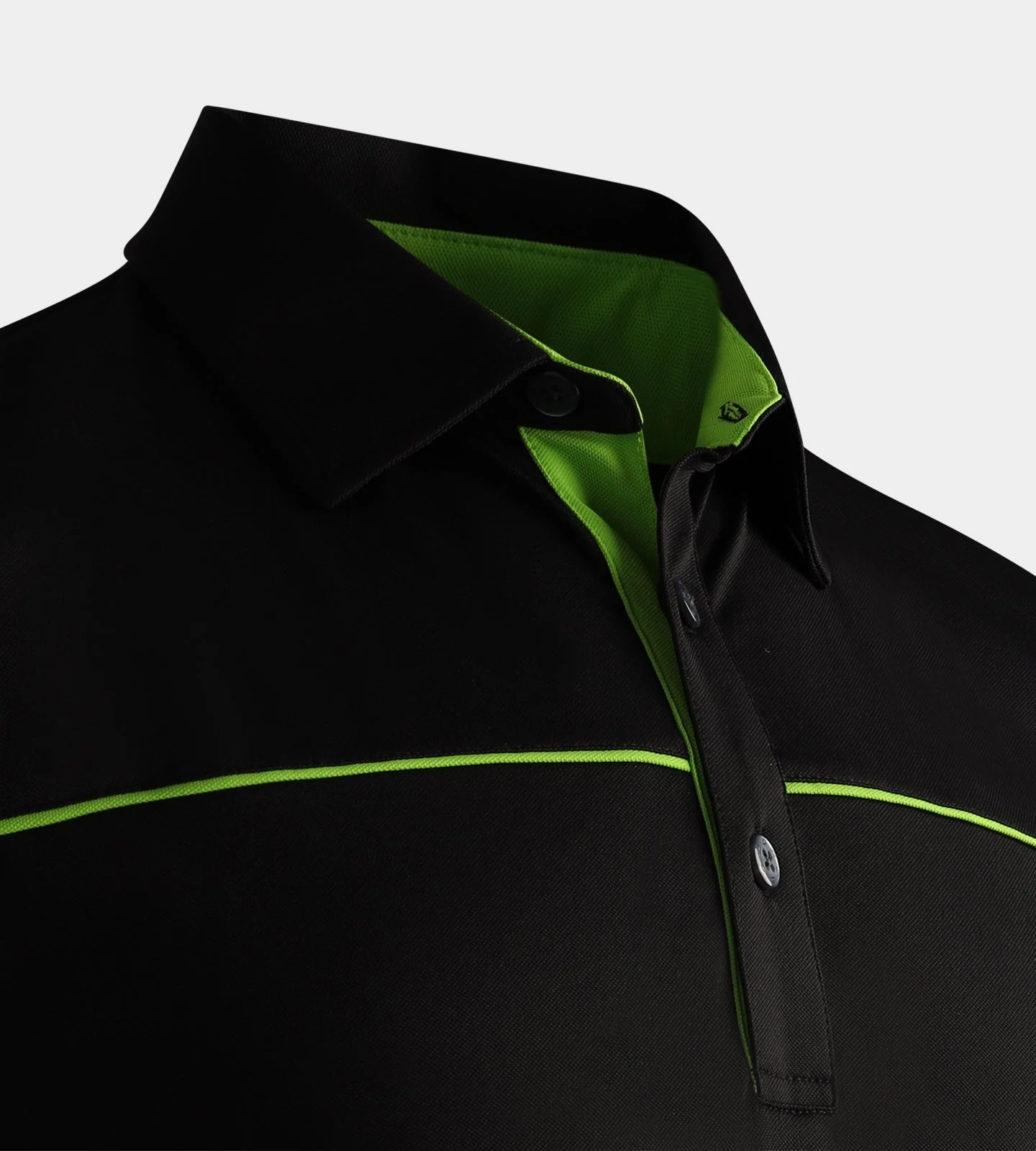 BLOCK PIQUE POLO - BLACK - Image 5