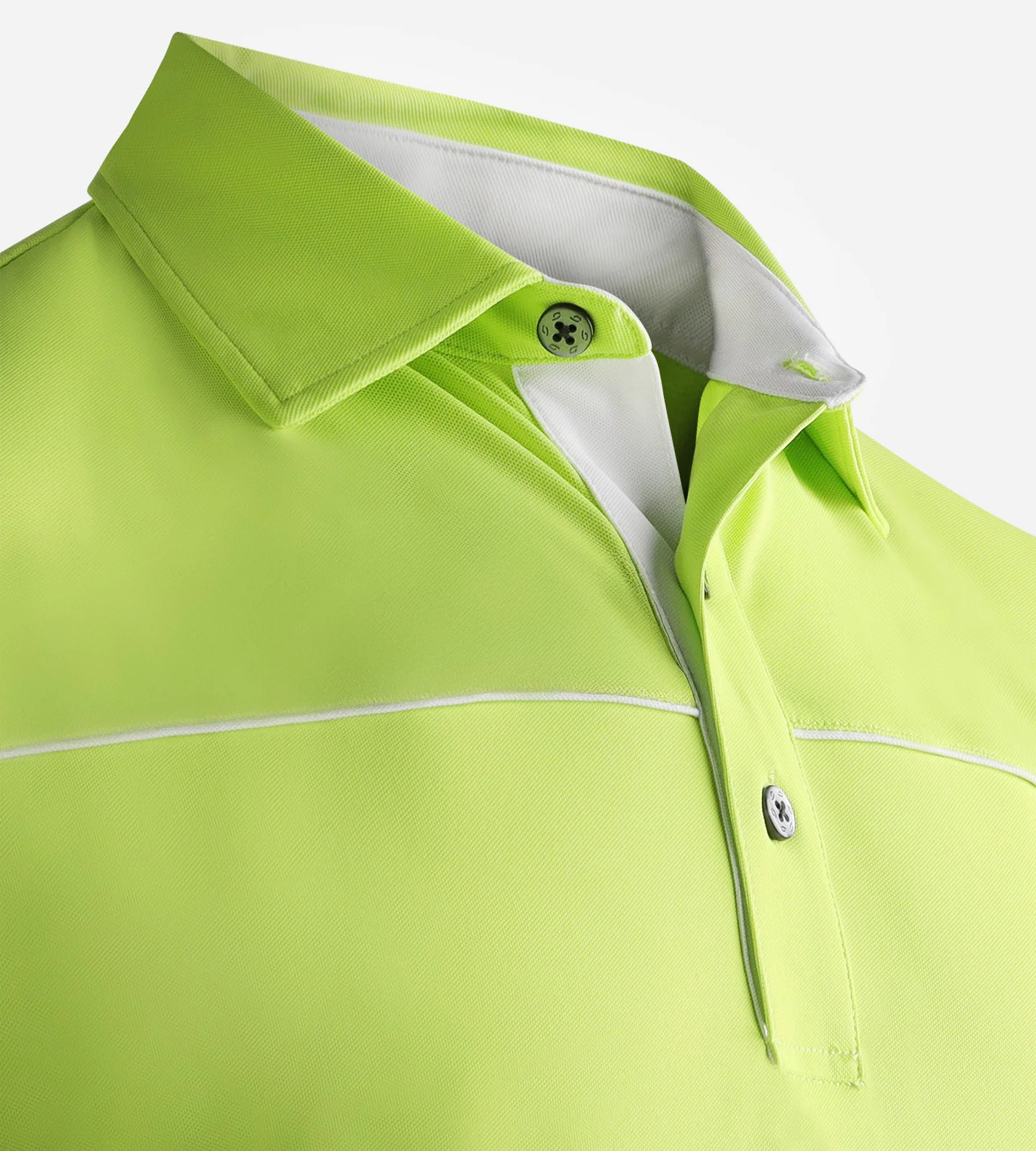 BLOCK PIQUE POLO - LIME - Image 6