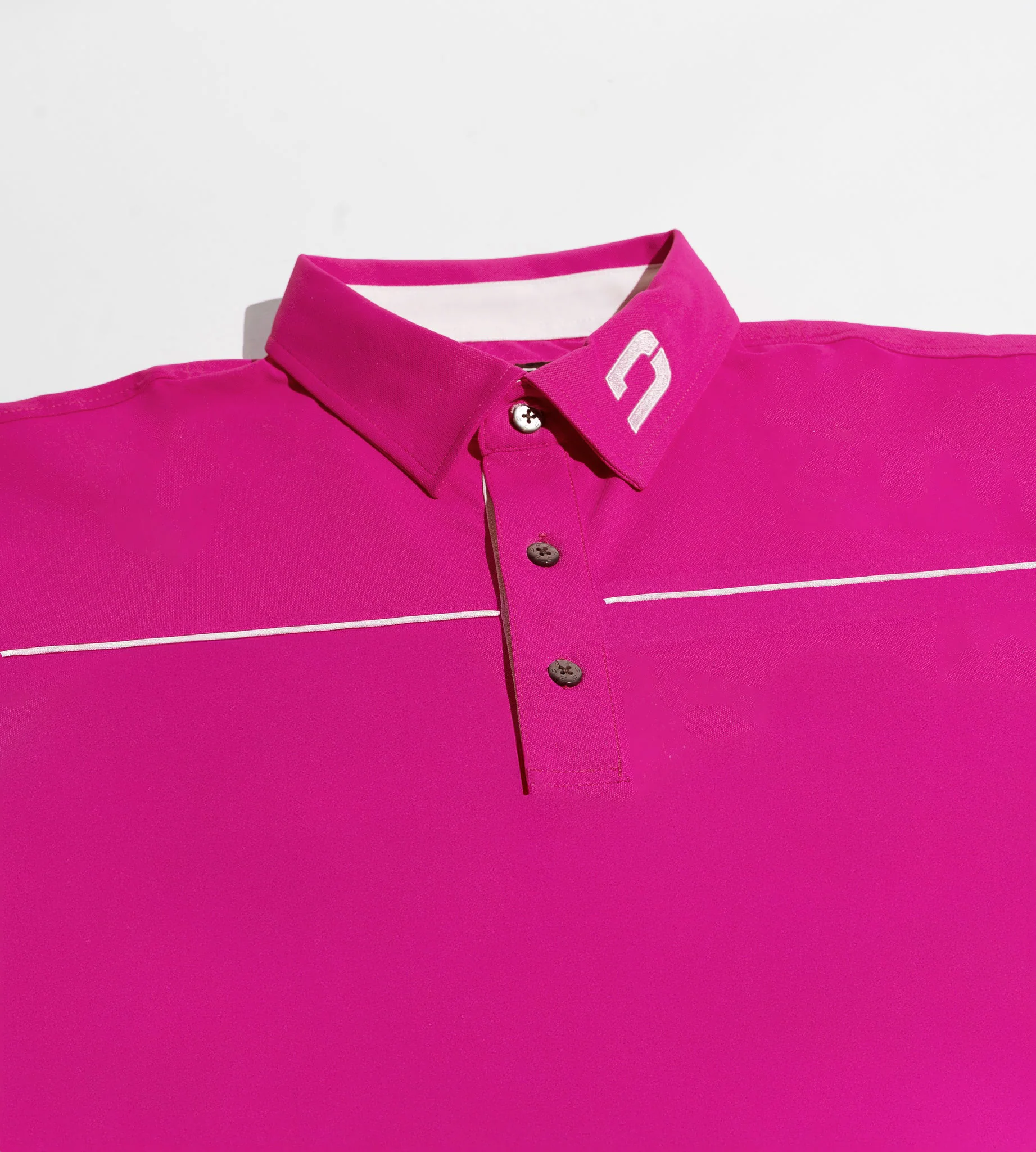 BLOCK PIQUE POLO - PINK - Image 3