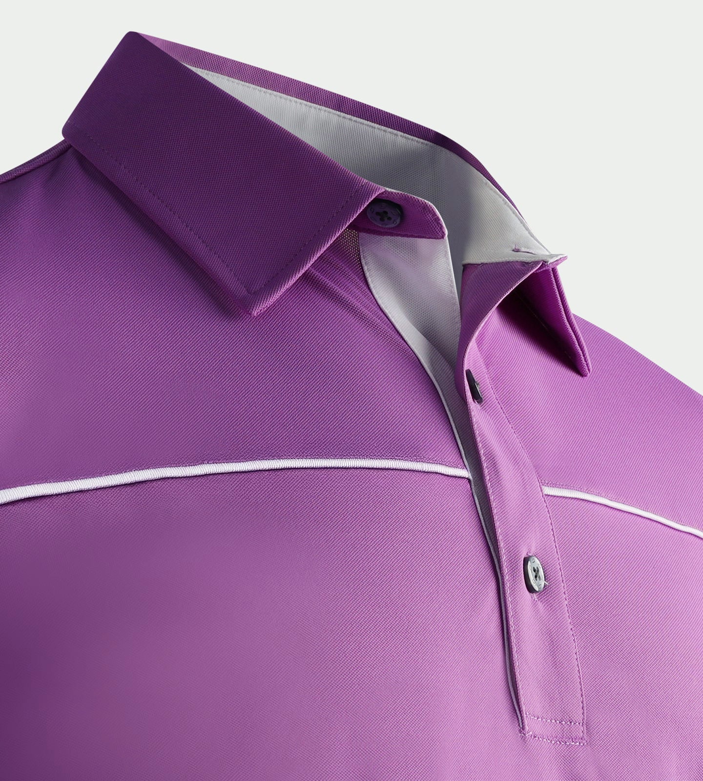 BLOCK PIQUE POLO - PURPLE - Image 5