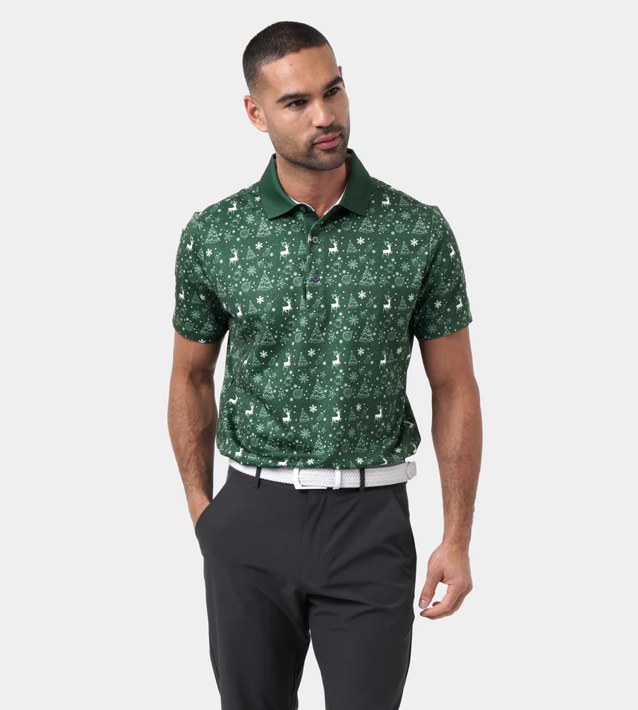 CHRISTMAS POLO - GREEN - Image 3
