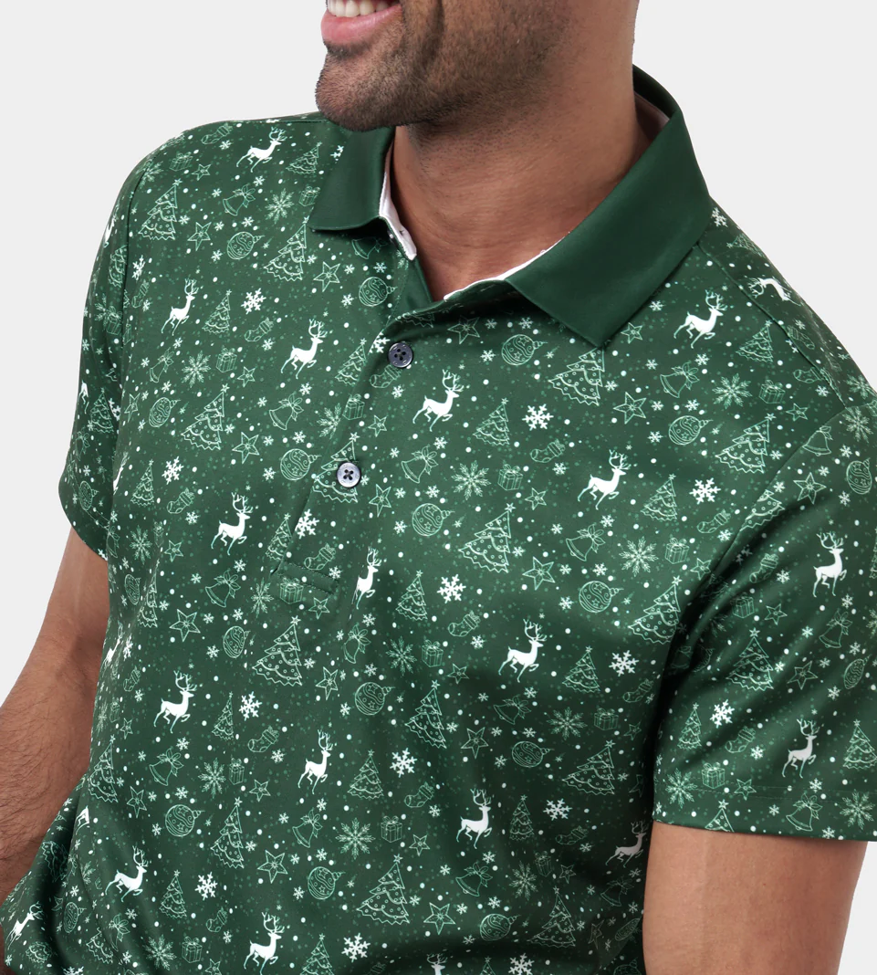 CHRISTMAS POLO - GREEN - Image 4