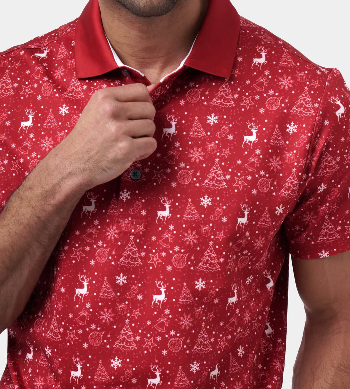 CHRISTMAS POLO - RED - Image 4