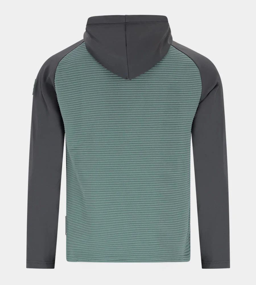 CONTRAST HOODIE - CHARCOAL/SAGE - Image 2