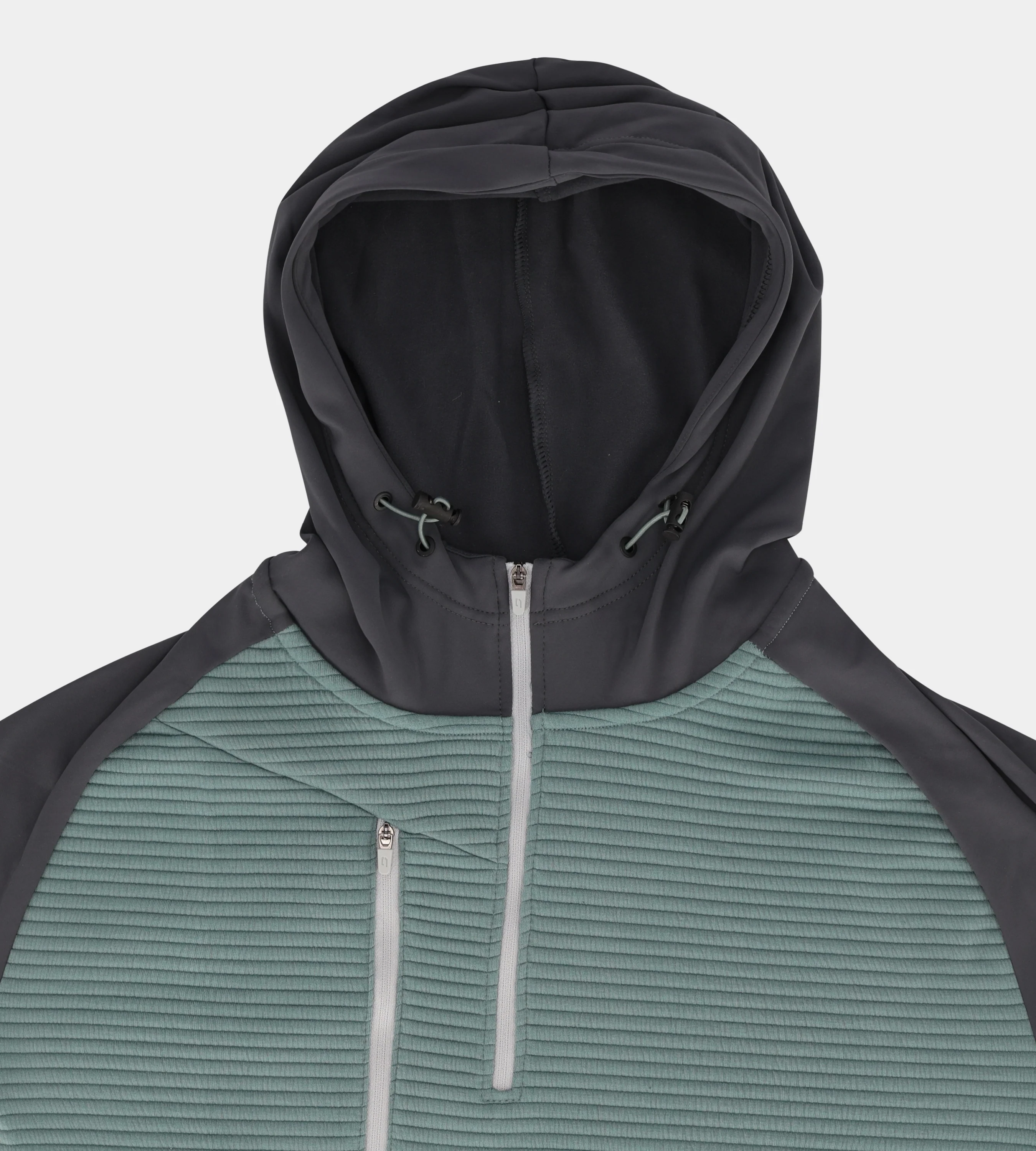 CONTRAST HOODIE - CHARCOAL/SAGE - Image 3