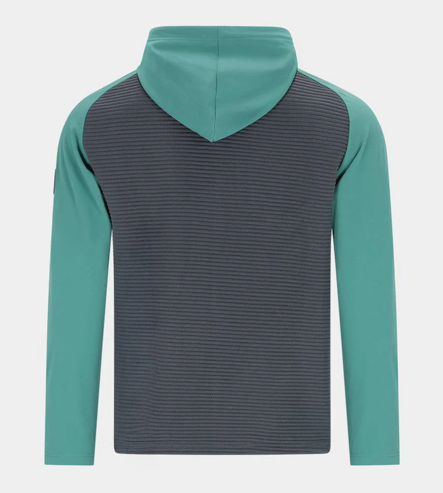CONTRAST HOODIE - GREEN / CHARCOAL - Image 2