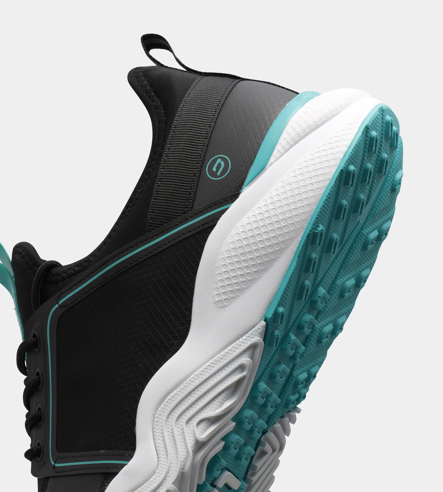 CREST GOLF SHOES - BLACK/TEAL - Image 6