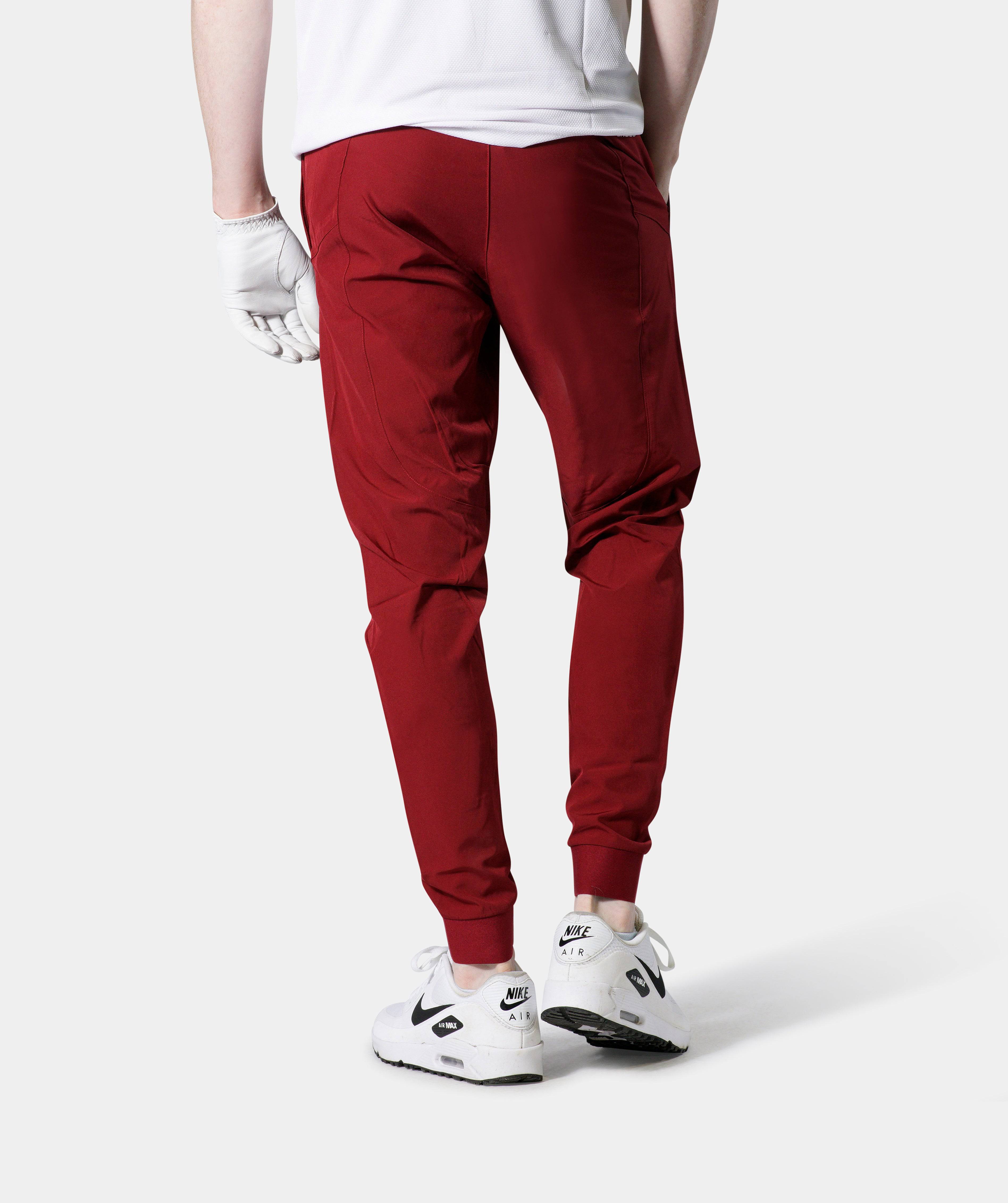 LUXE GOLF JOGGERS - BURGUNDY - Image 5