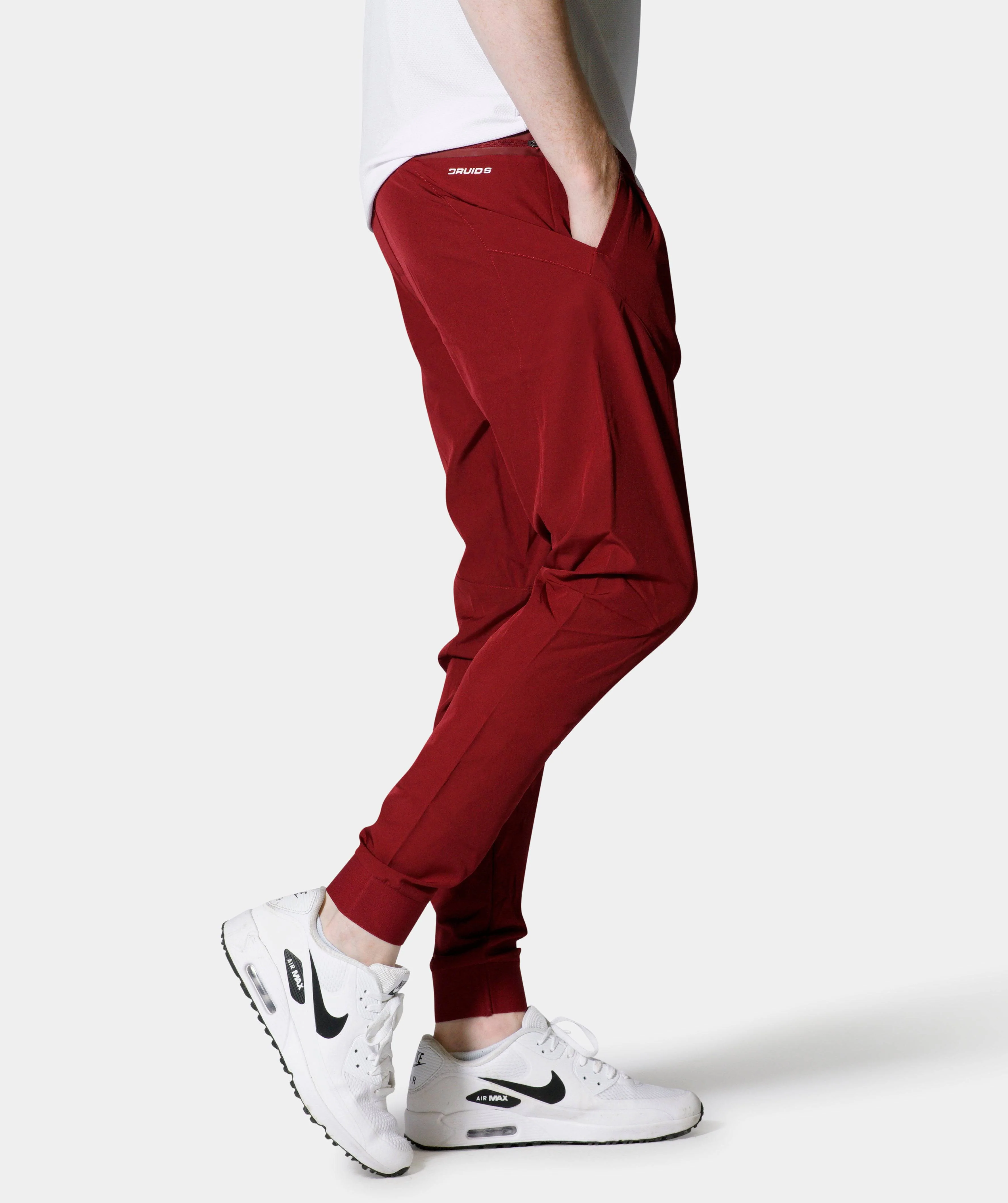 LUXE GOLF JOGGERS - BURGUNDY - Image 6