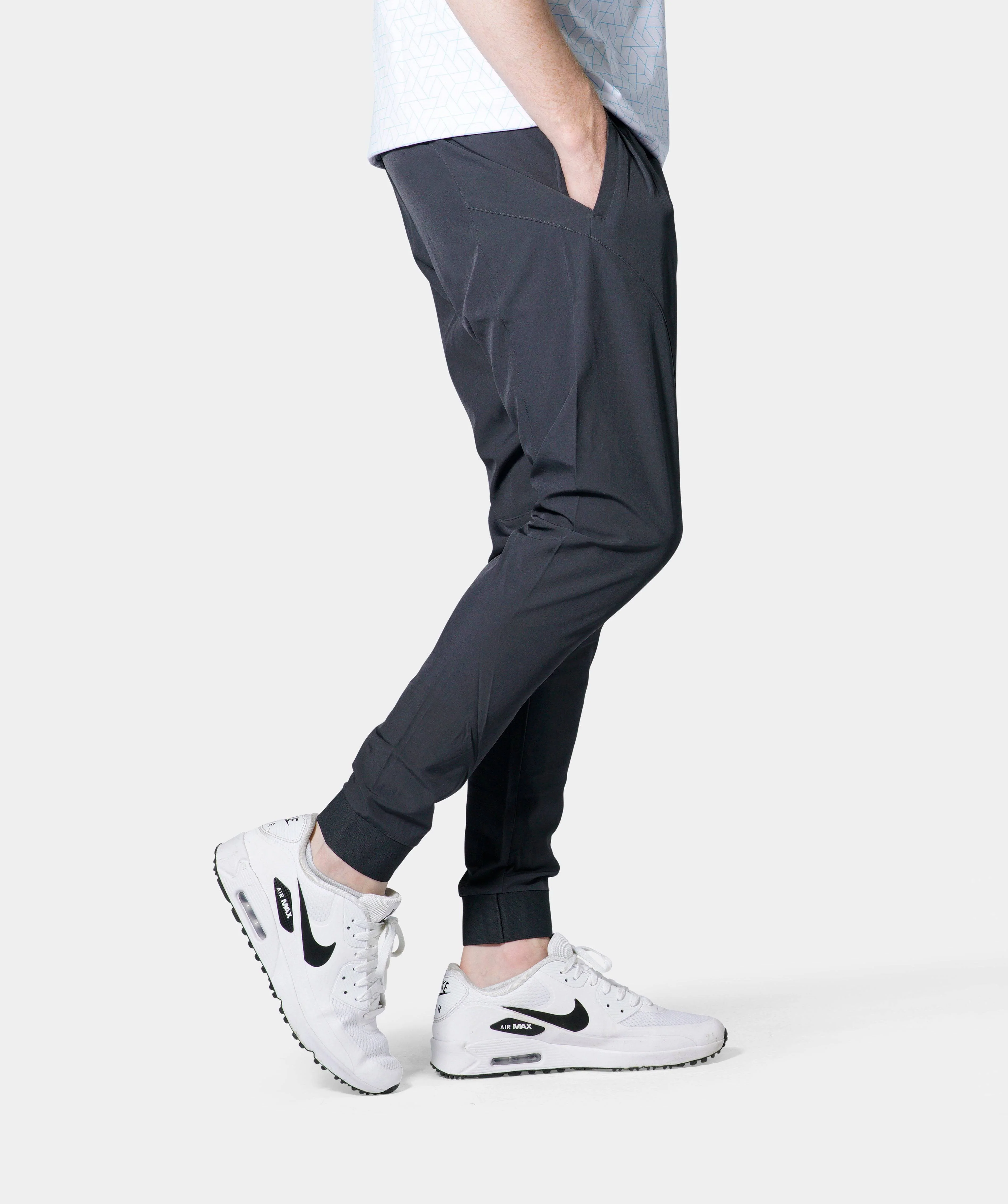 LUXE GOLF JOGGERS - CHARCOAL - Image 6