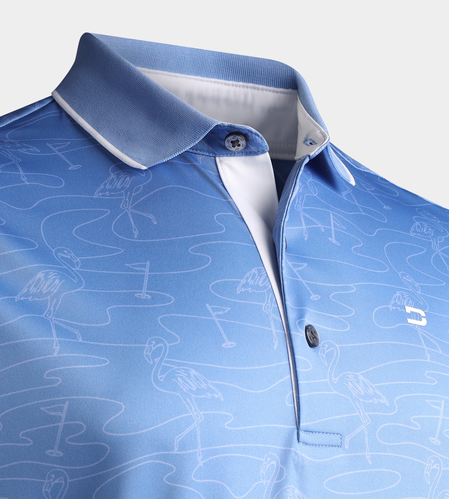 FLAMINGO FLAG POLO - DENIM - Image 6