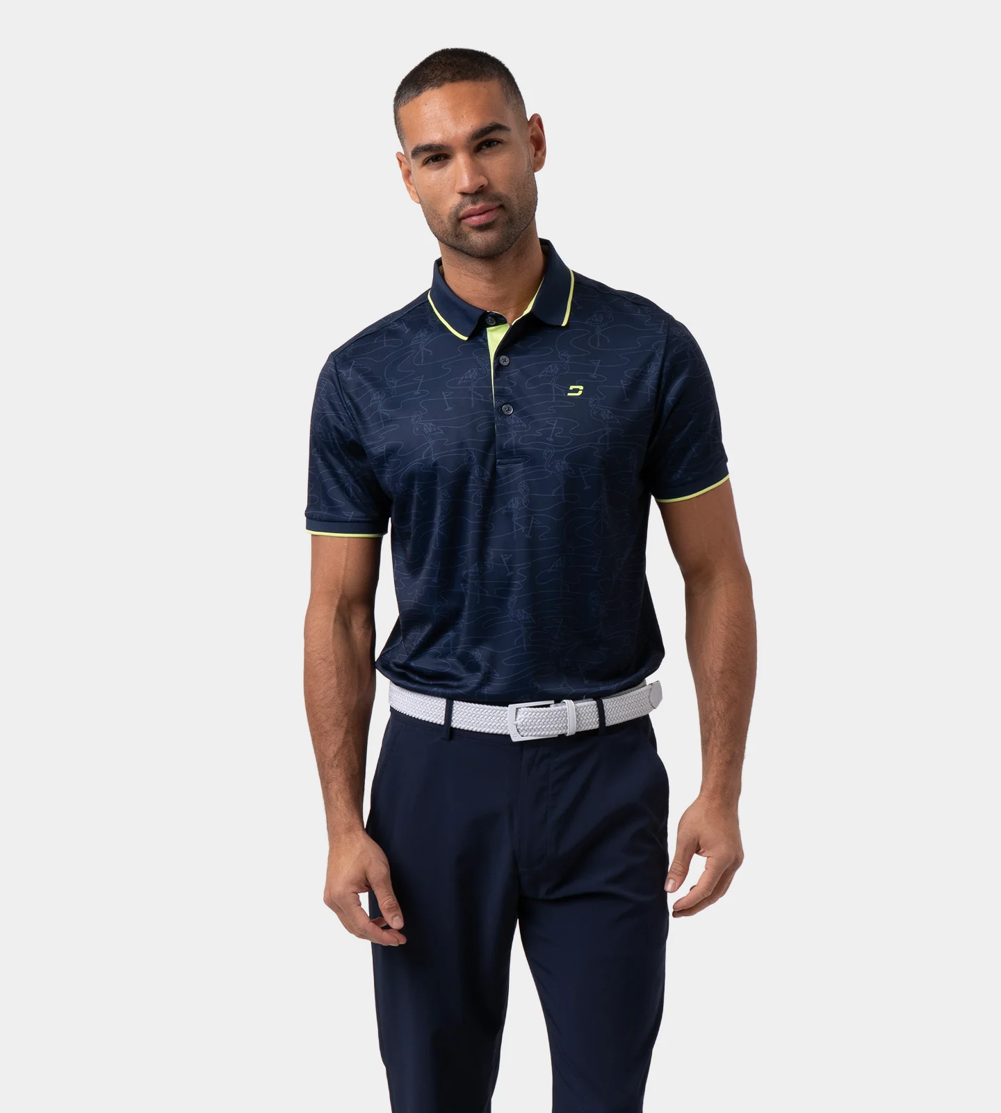 FLAMINGO FLAG POLO - NAVY - Image 3