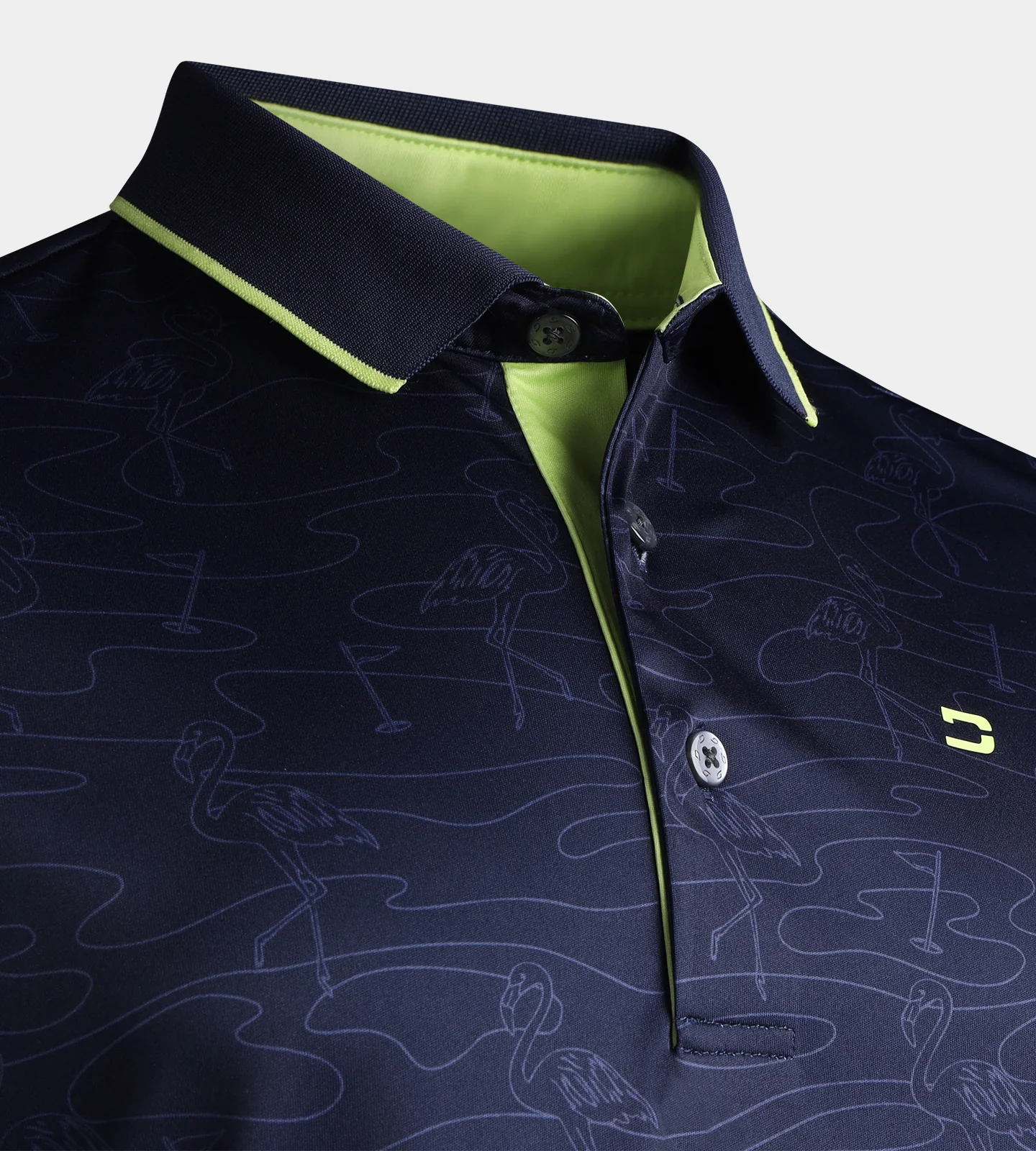 FLAMINGO FLAG POLO - NAVY - Image 6