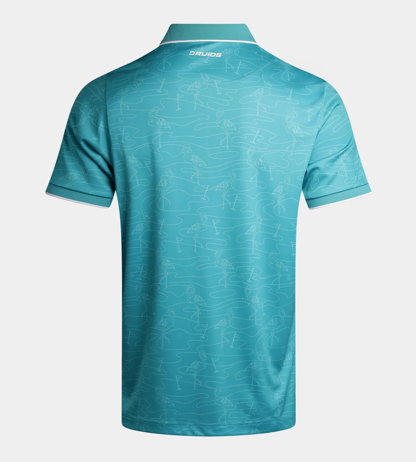 FLAMINGO FLAG POLO - TEAL - Image 2