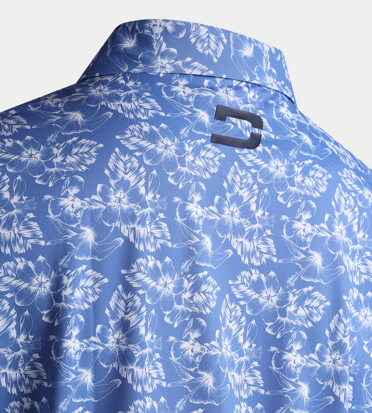 FLORAL TECH POLO - BLUE - Image 4