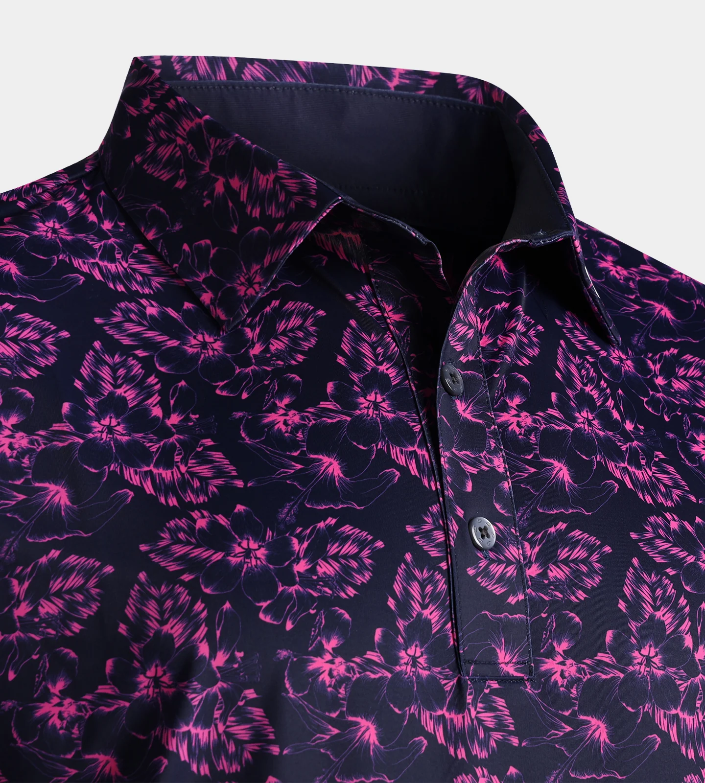 FLORAL TECH POLO - NAVY - Image 3