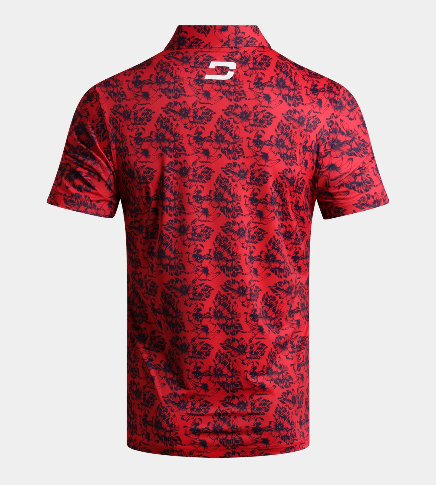 FLORAL TECH POLO - RED - Image 2