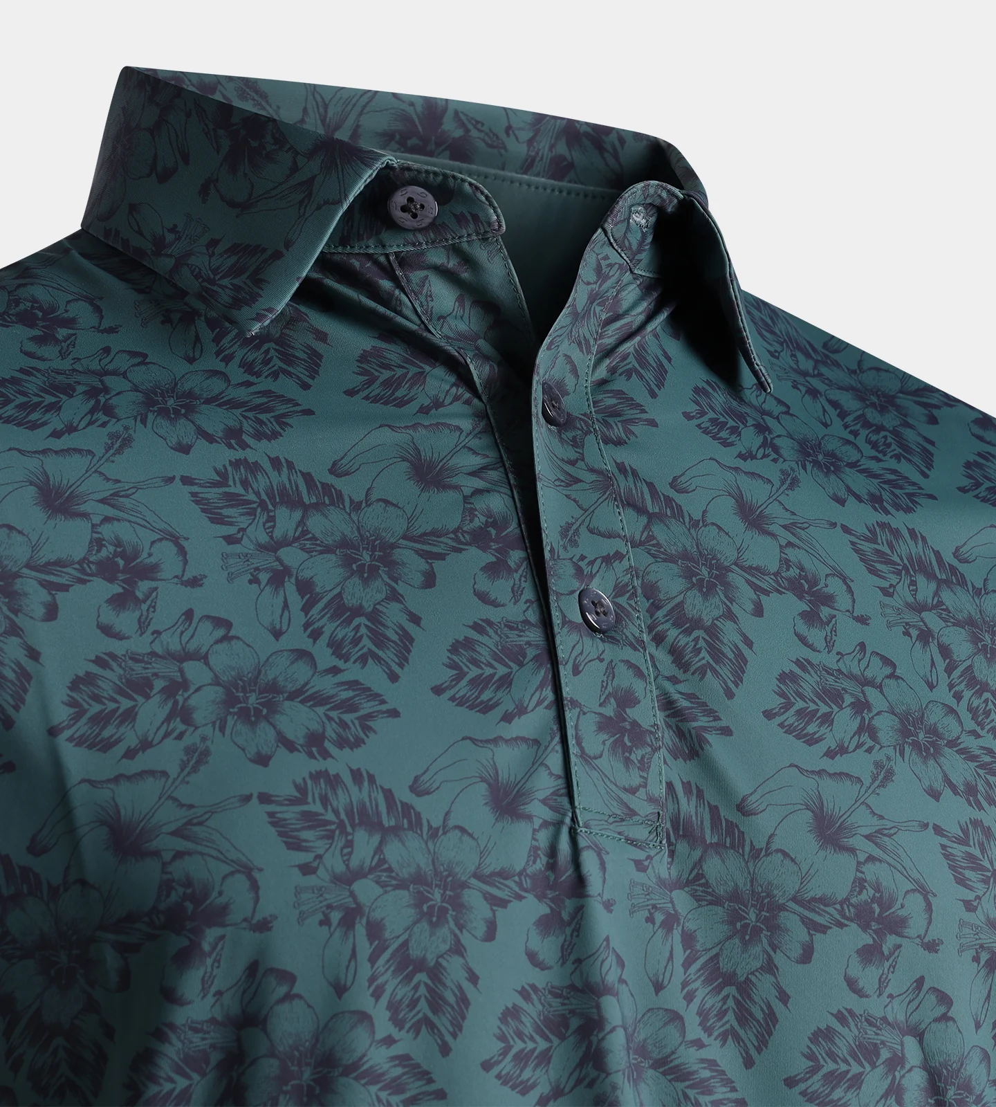 FLORAL TECH POLO - SAGE - Image 3