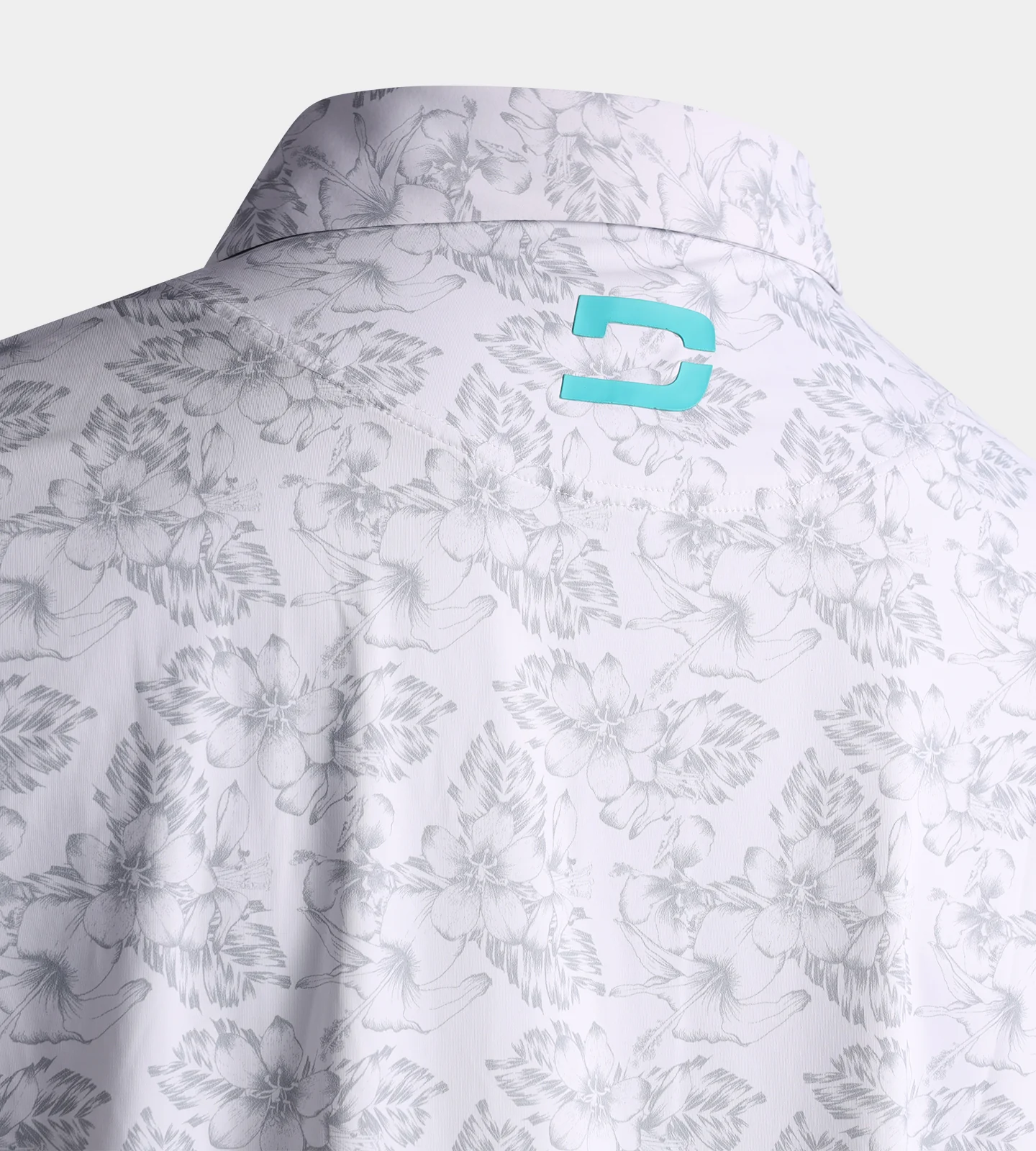 FLORAL TECH POLO - WHITE - Image 4