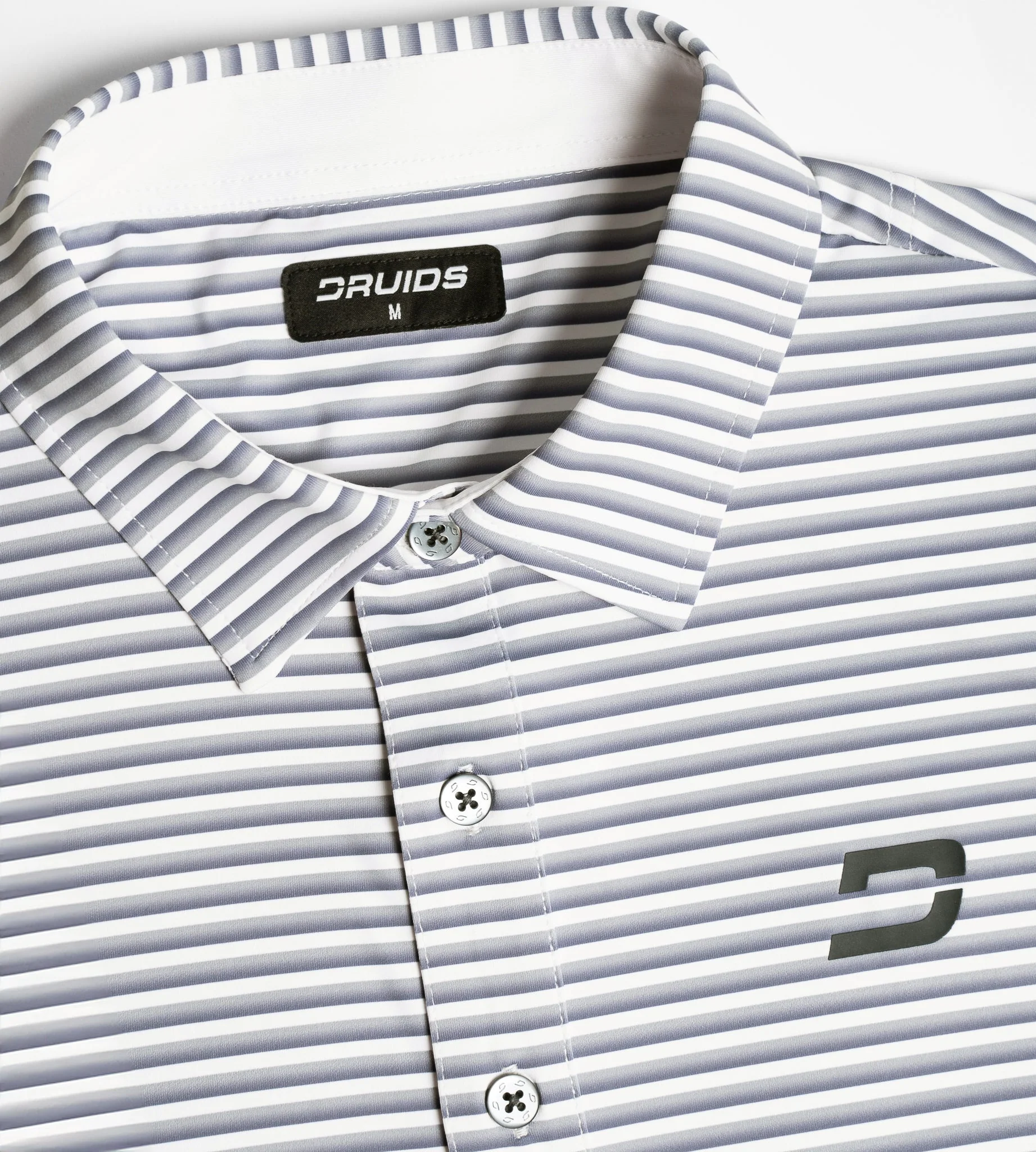 GRADIENT STRIPE POLO - GREY - Image 3