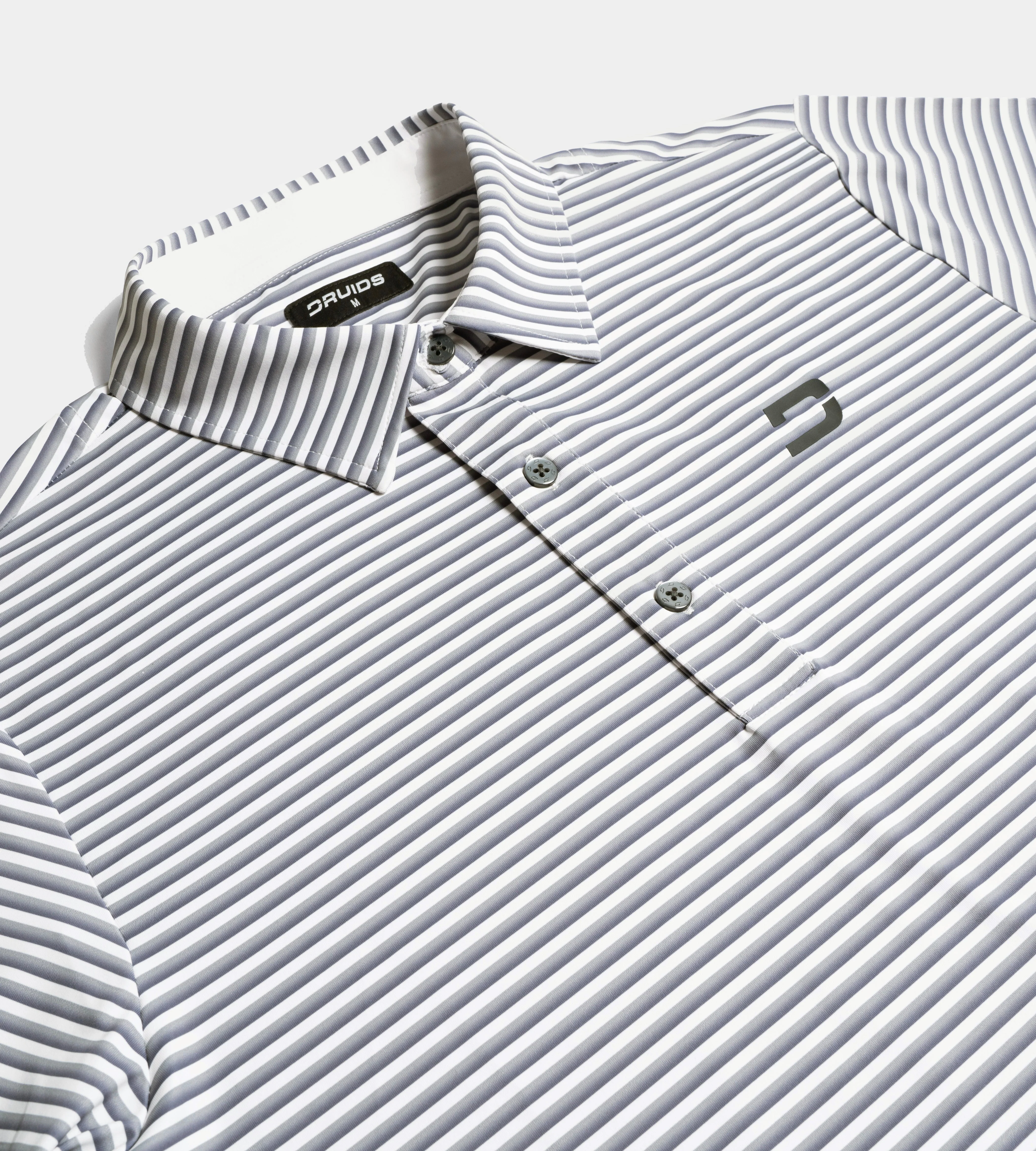 GRADIENT STRIPE POLO - GREY - Image 5