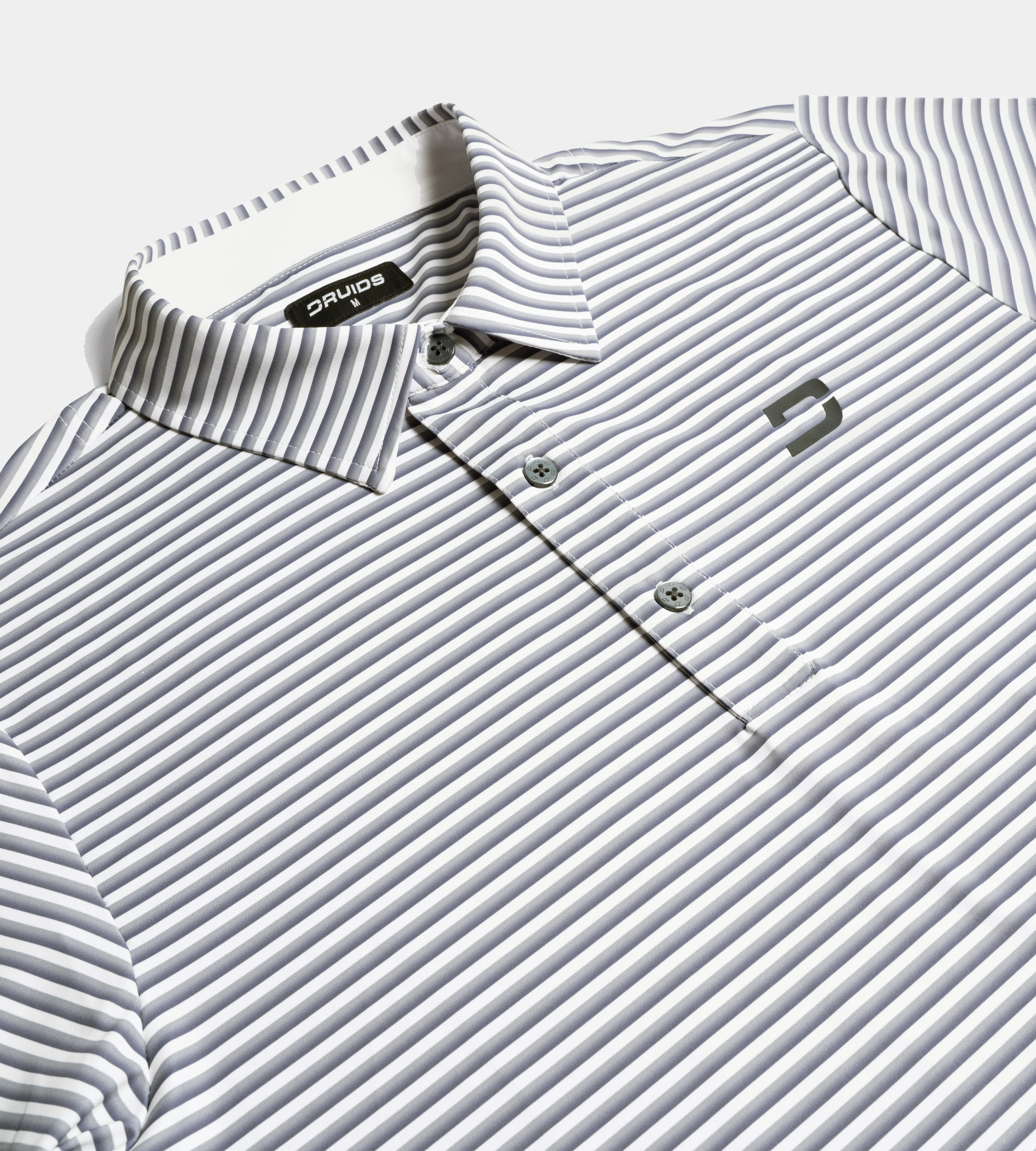 GRADIENT STRIPE POLO - GREY - Image 8