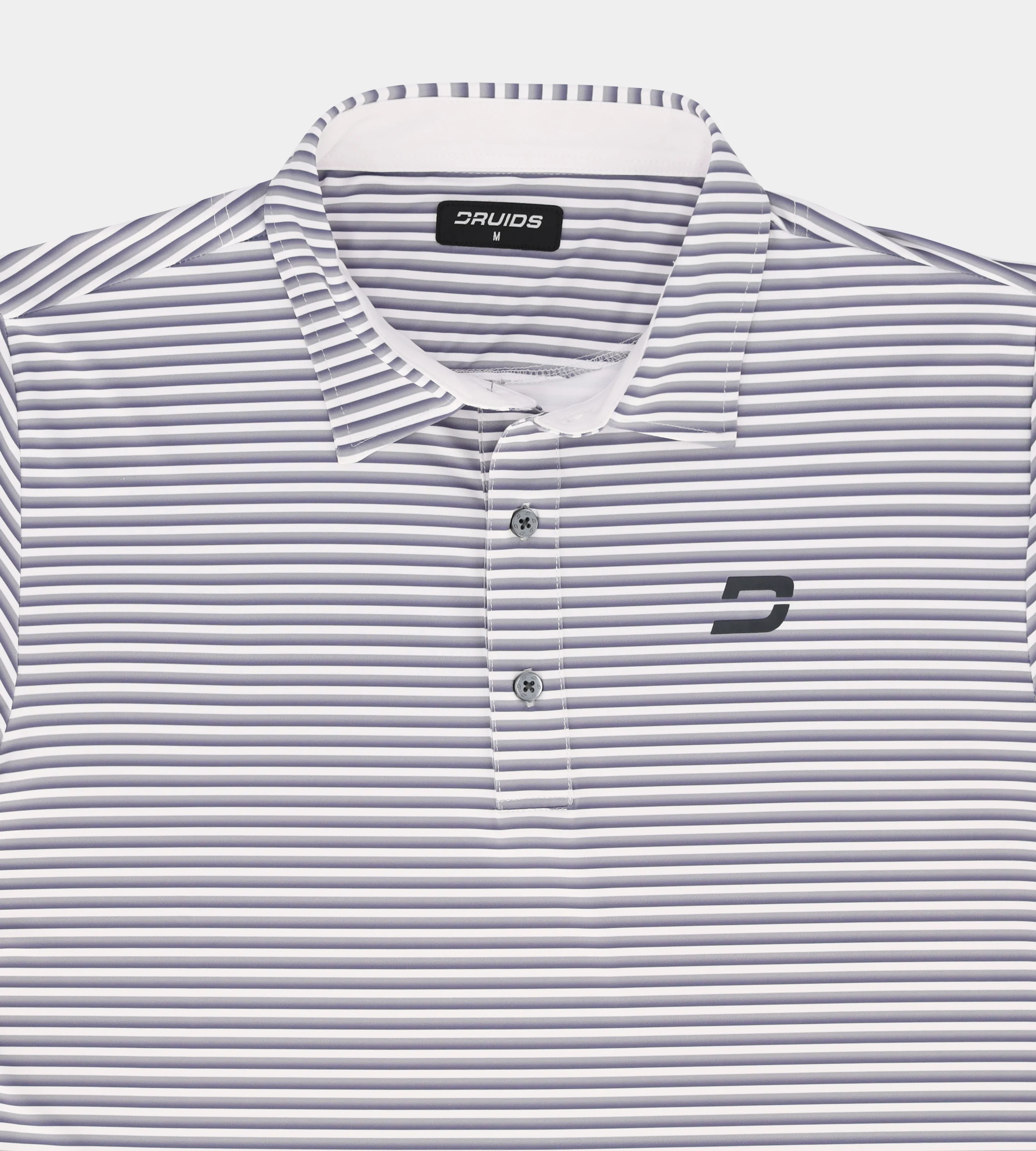 GRADIENT STRIPE POLO - GREY - Image 9