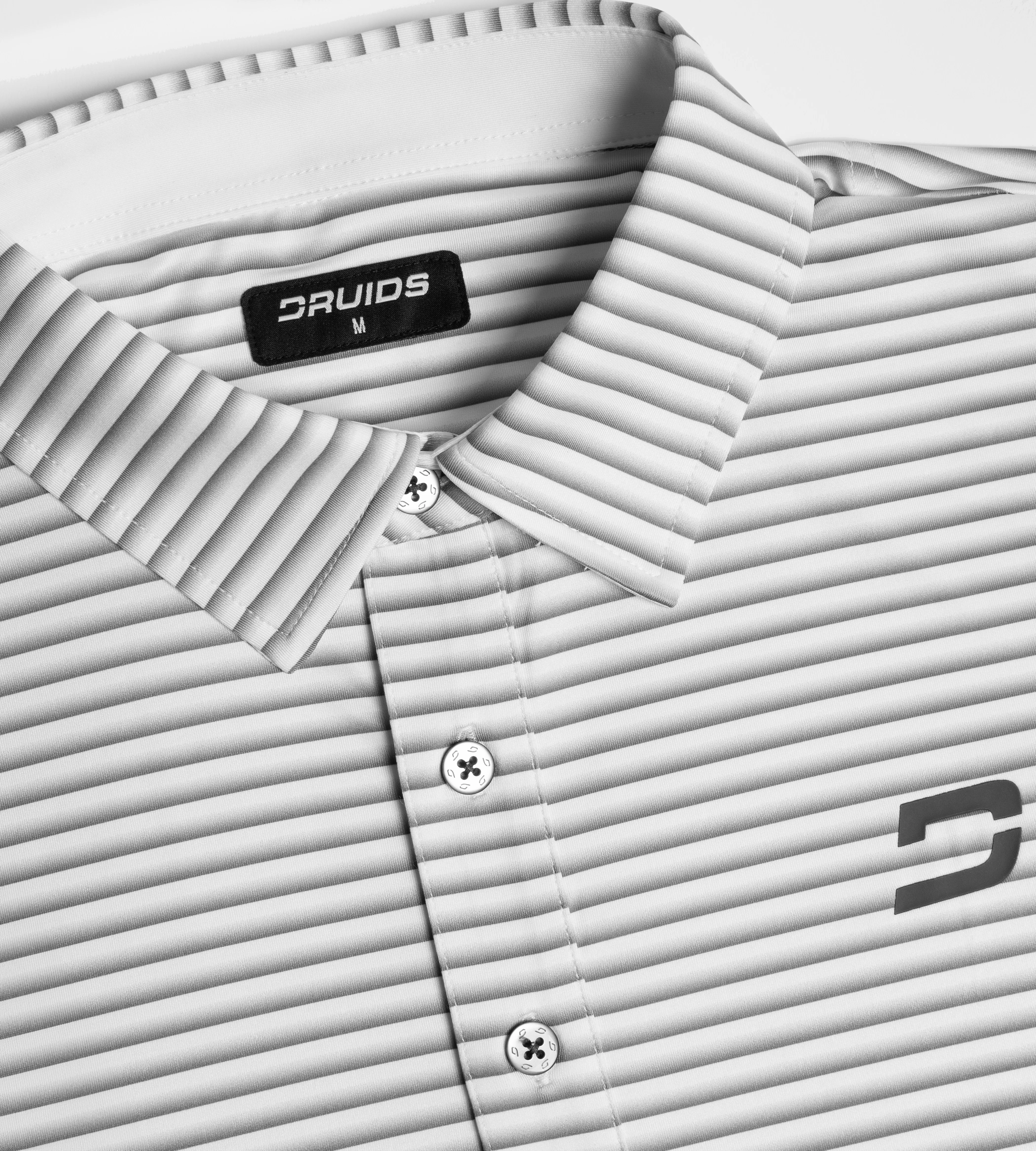 GRADIENT STRIPE POLO - WHITE - Image 4